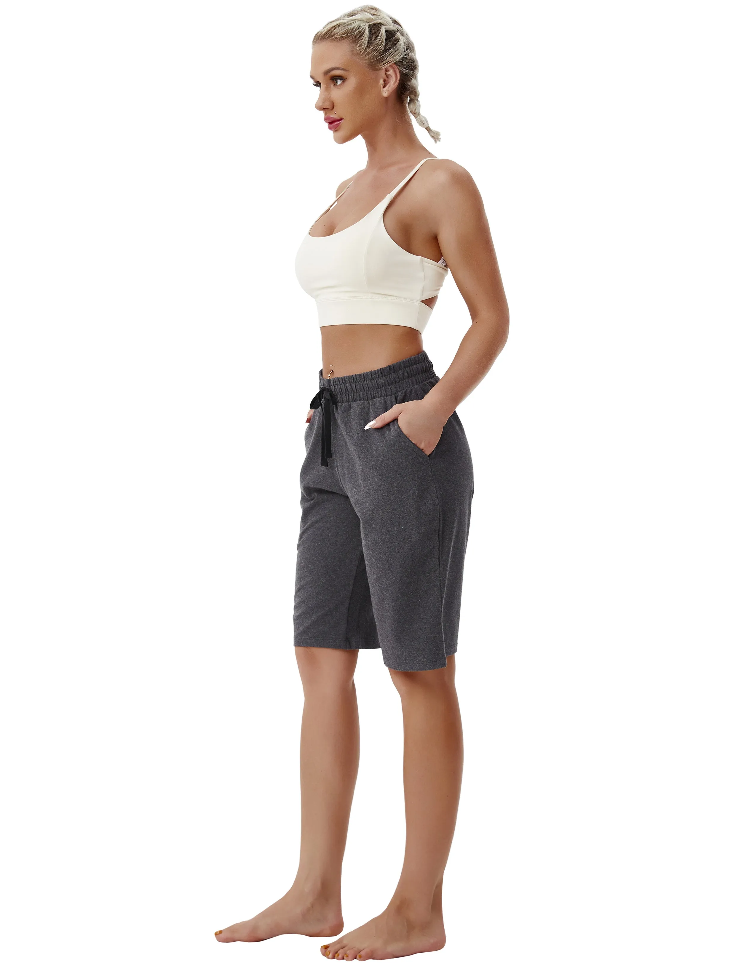 10" Joggers Shorts heathercharcoal_Pilates