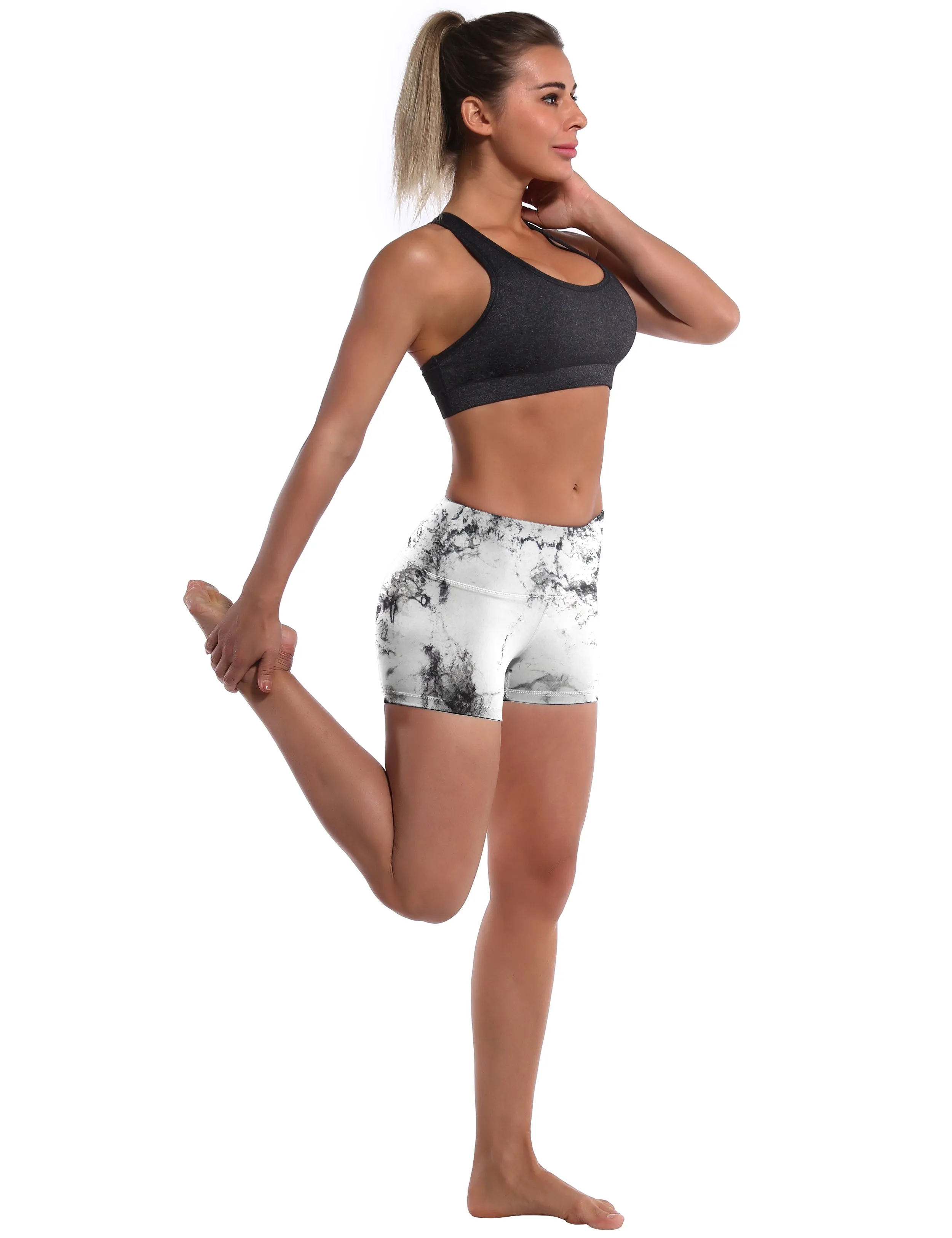 2.5" Printed Plus Size Shorts arabescato_Plus Size
