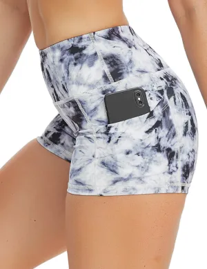 2.5" Printed Side Pockets Plus Size Shorts black dandelion_Plus Size