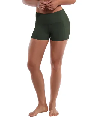 2.5" Side Pockets Gym Shorts olivegray_Gym