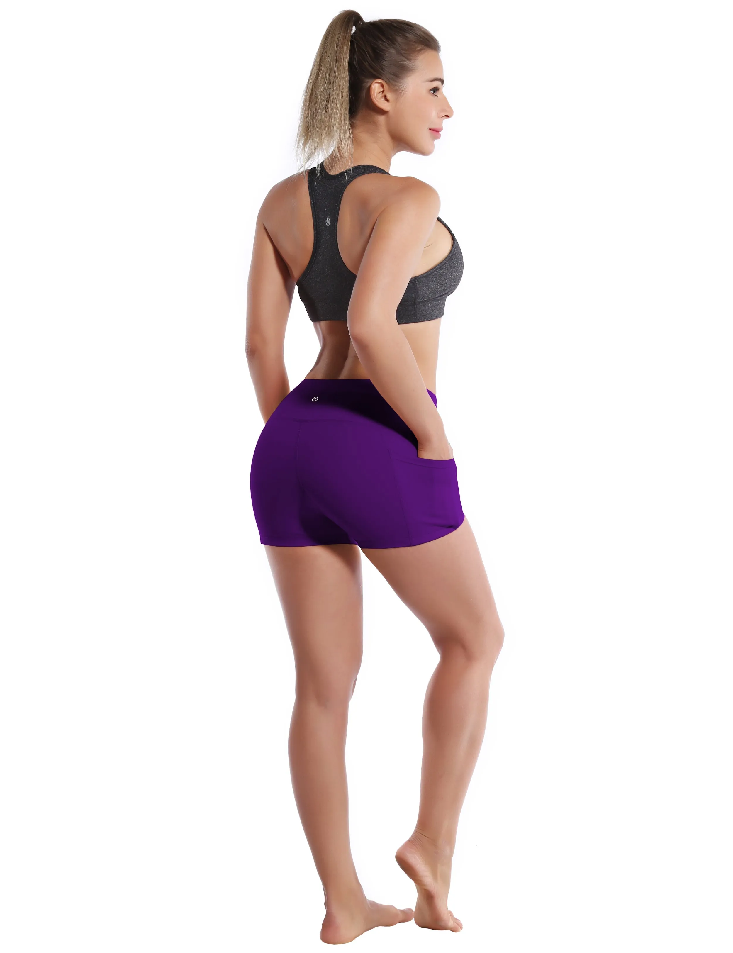 2.5" Side Pockets Jogging Shorts eggplantpurple_Jogging