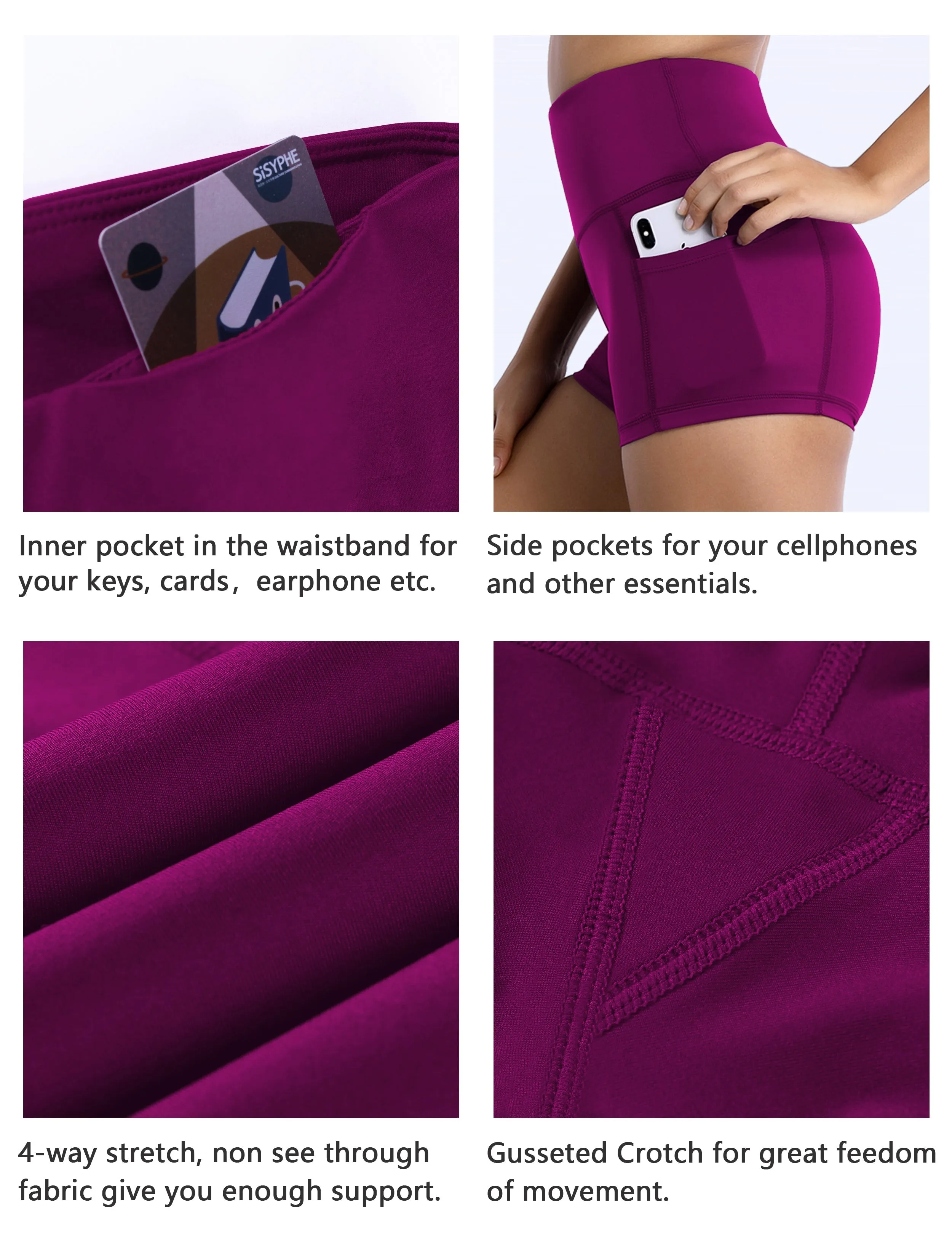 2.5" Side Pockets Yoga Shorts grapevine_yoga