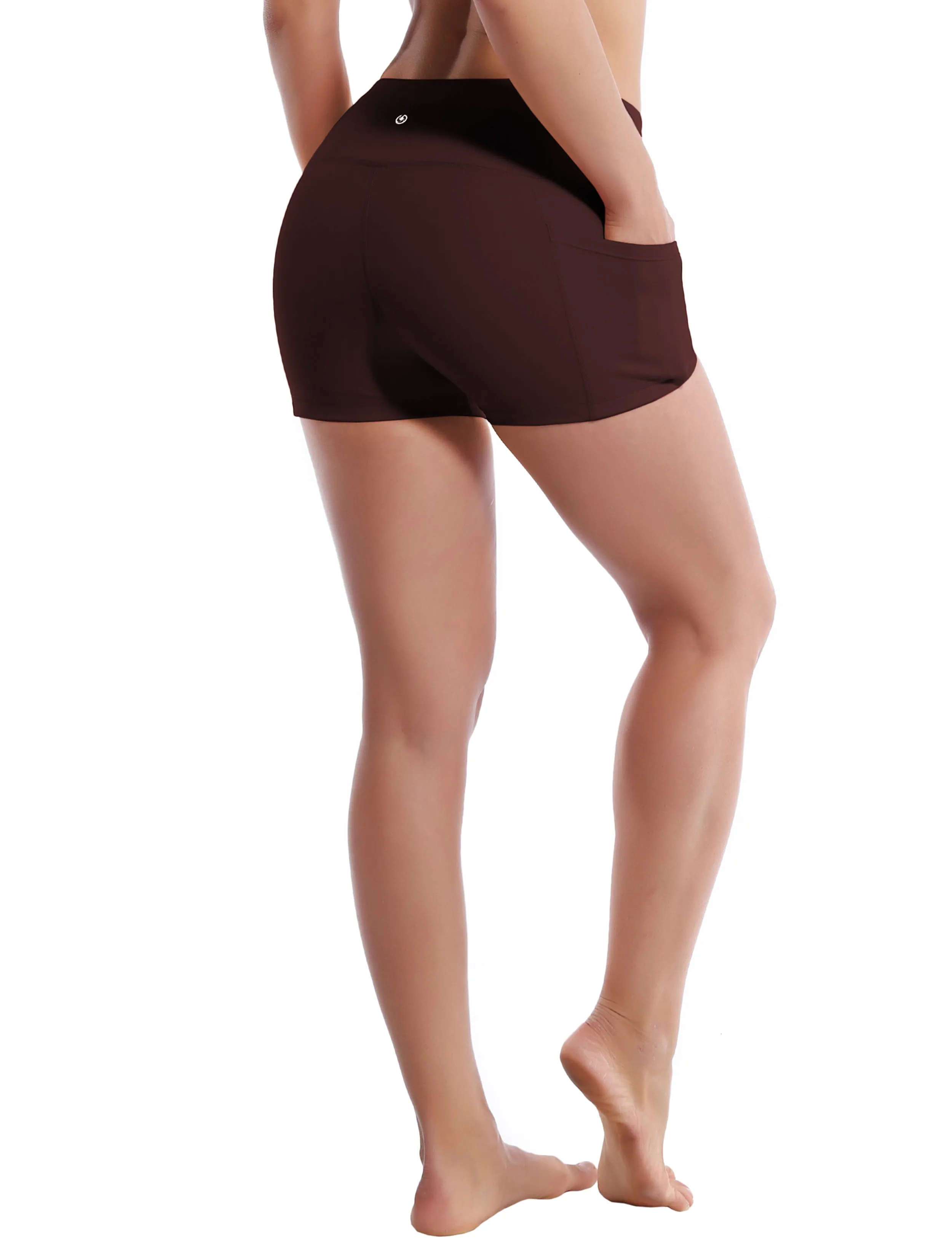 2.5" Side Pockets yogastudio Shorts mahoganymaroon_yogastudio