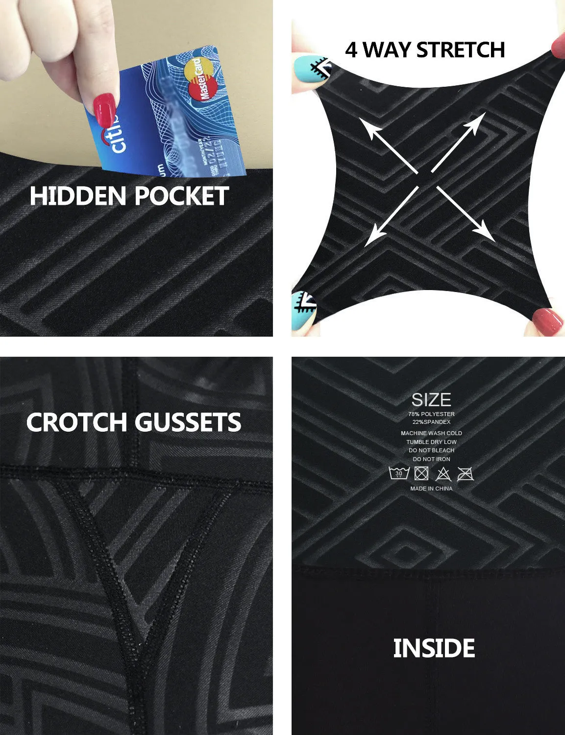 26" inseam 3D Printed Pilates Pants DIAMOND_Pilates