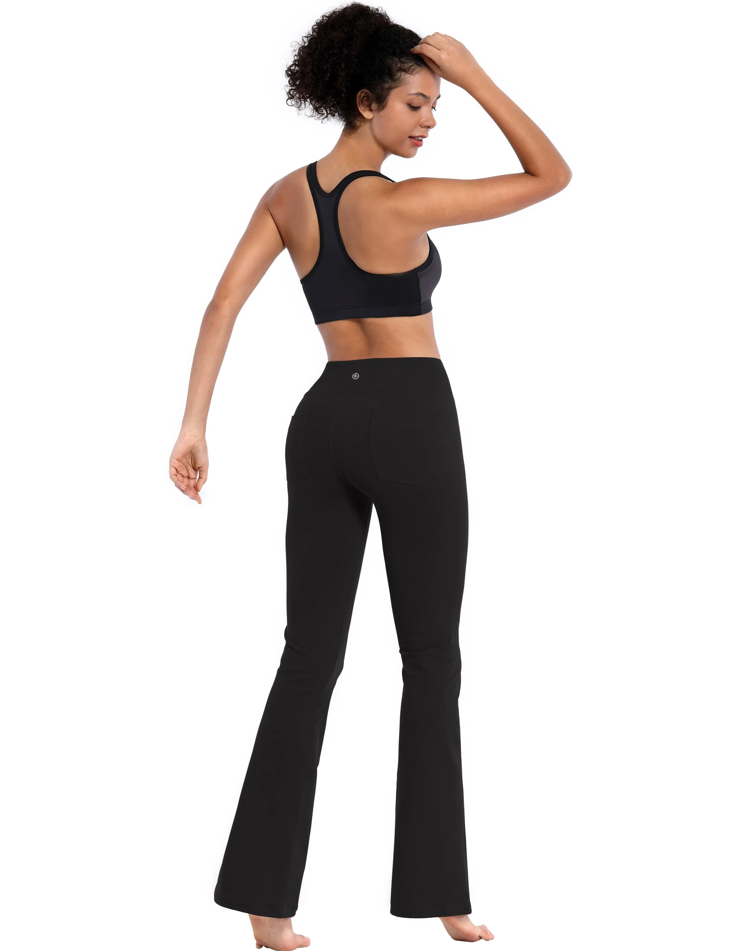 29" 31" 33" 35" 37"  Back Pockets Bootcut Leggings black_Tall Size