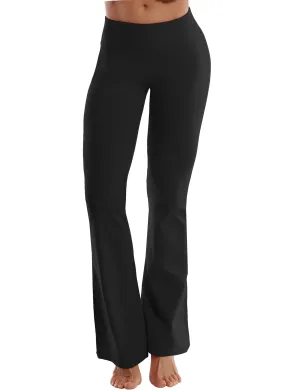 29" 31" 33" 35" 37"  Back Pockets Bootcut Leggings black_yogastudio