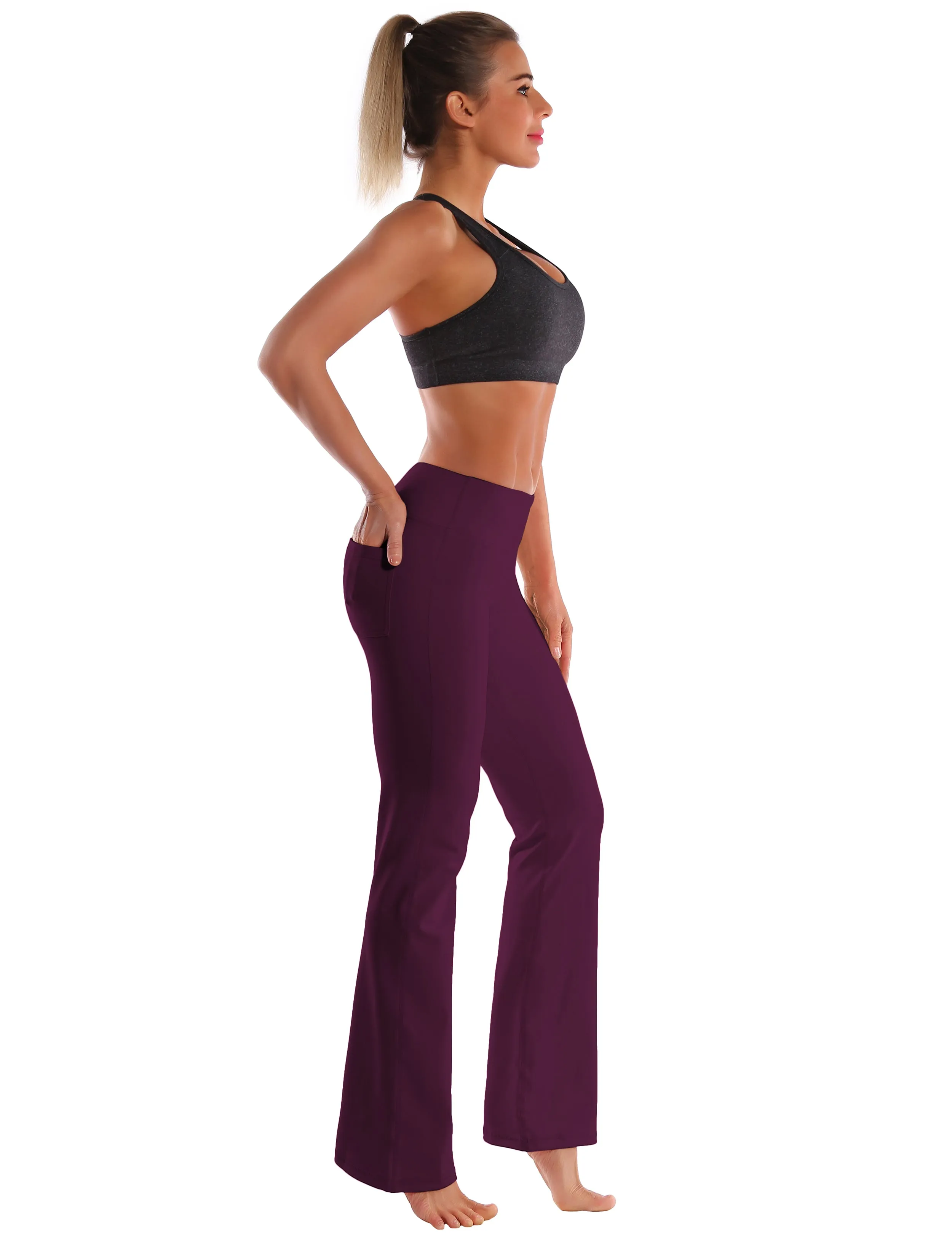 29" 31" 33" 35" 37"  Back Pockets Bootcut Leggings grapevine_Gym