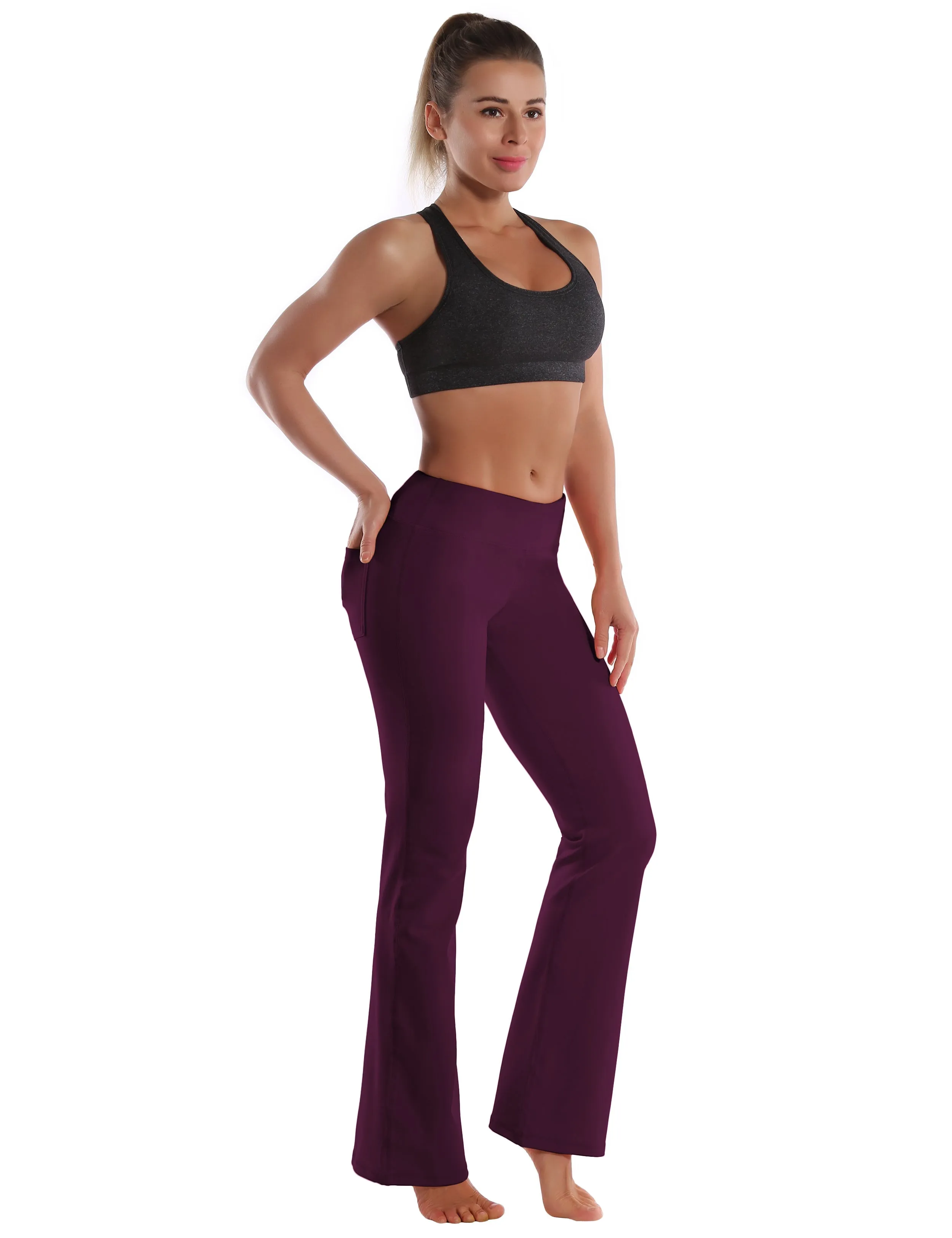 29" 31" 33" 35" 37"  Back Pockets Bootcut Leggings grapevine_Jogging