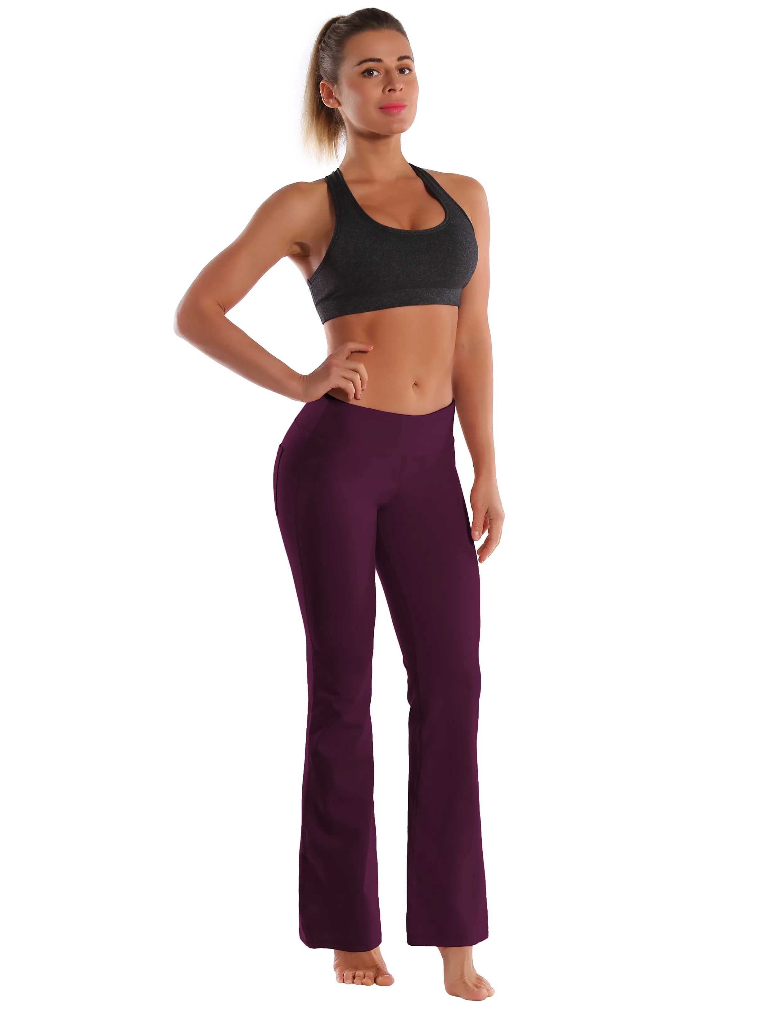 29" 31" 33" 35" 37"  Back Pockets Bootcut Leggings grapevine_Jogging