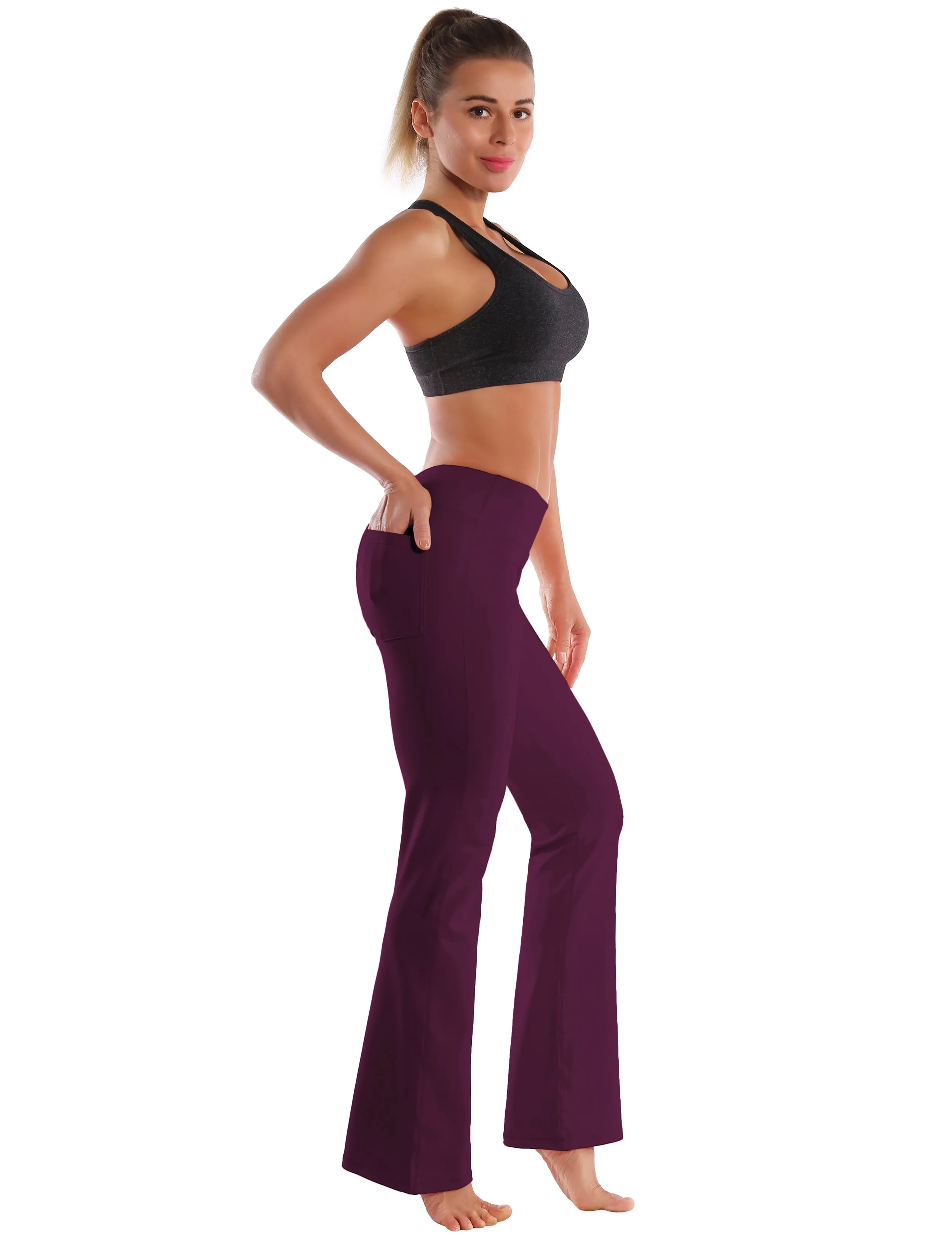 29" 31" 33" 35" 37"  Back Pockets Bootcut Leggings grapevine_Jogging