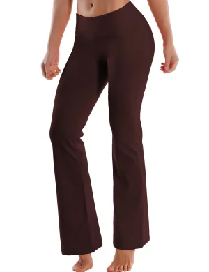 29" 31" 33" 35" 37"  Back Pockets Bootcut Leggings mahoganymaroon_Jogging