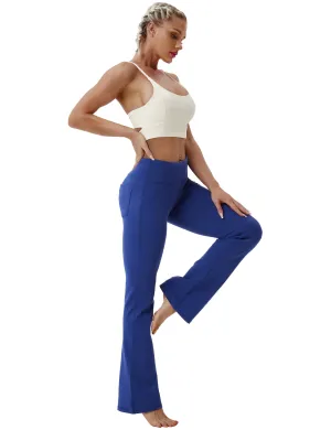 29" 31" 33" 35" 37"  Back Pockets Bootcut Leggings navy_yogastudio