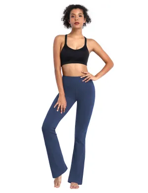 29" 31" 33" 35" 37"  Back Pockets Bootcut Leggings purplishblue_yogastudio