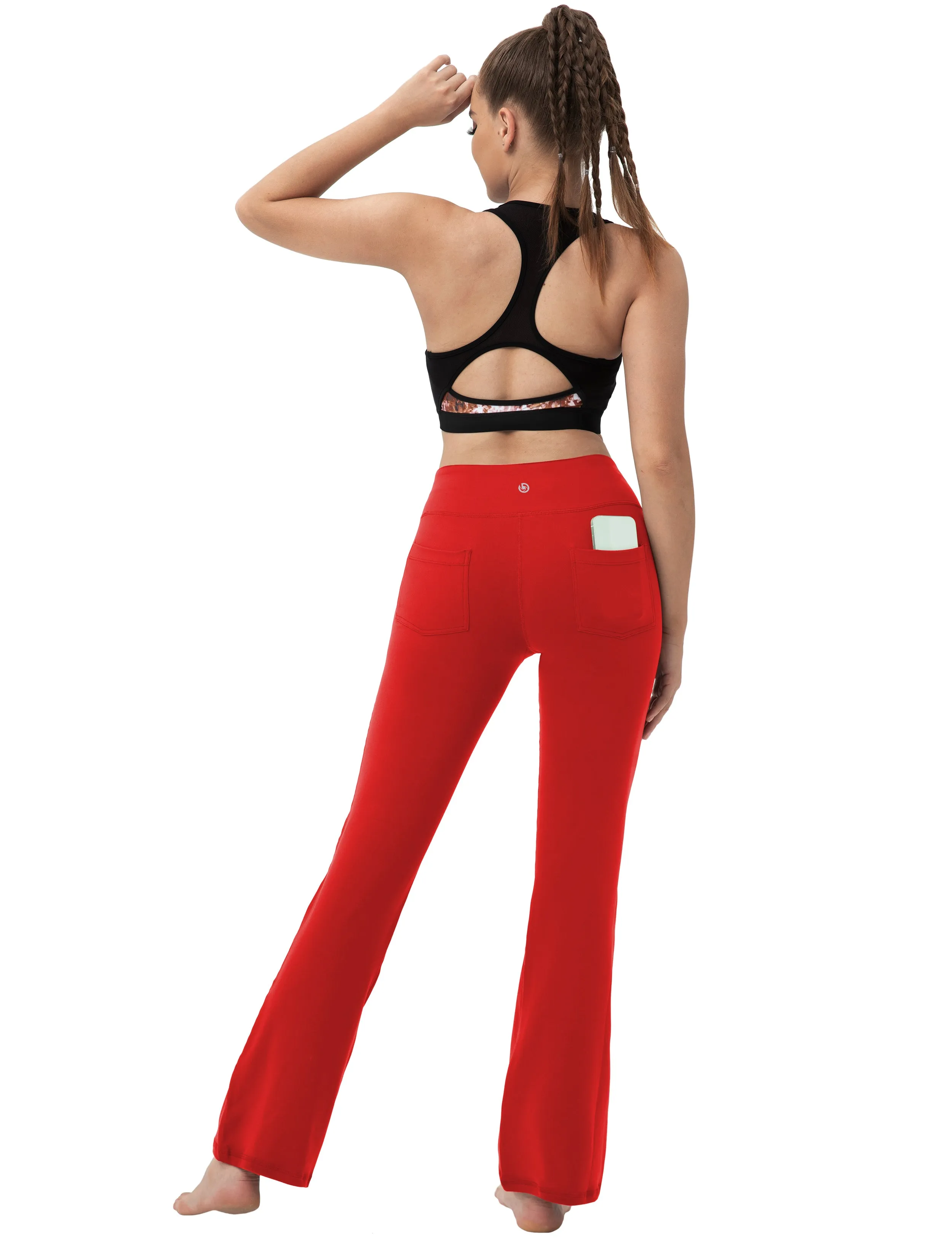 29" 31" 33" 35" 37"  Back Pockets Bootcut Leggings scarlet_yogastudio