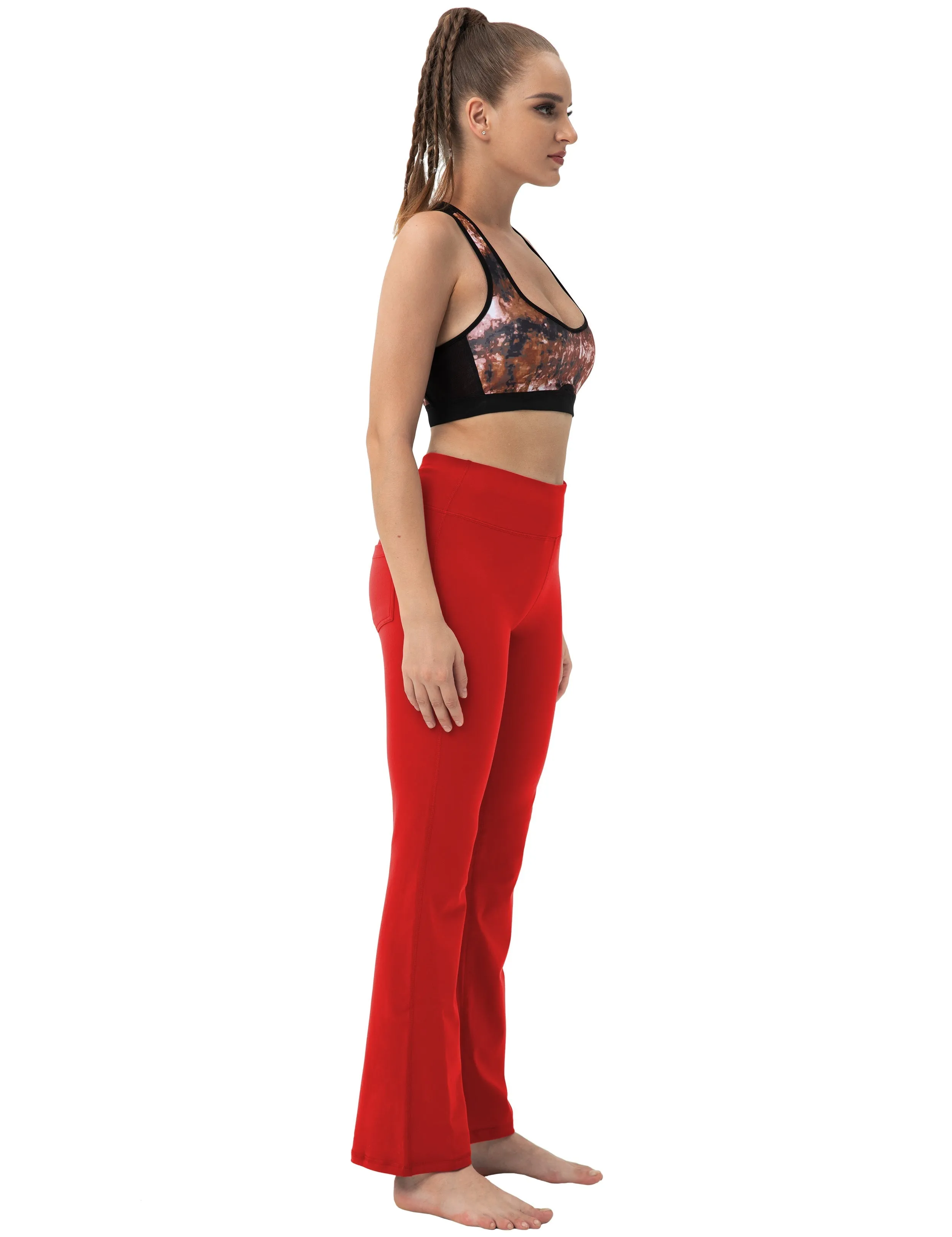 29" 31" 33" 35" 37"  Back Pockets Bootcut Leggings scarlet_yogastudio