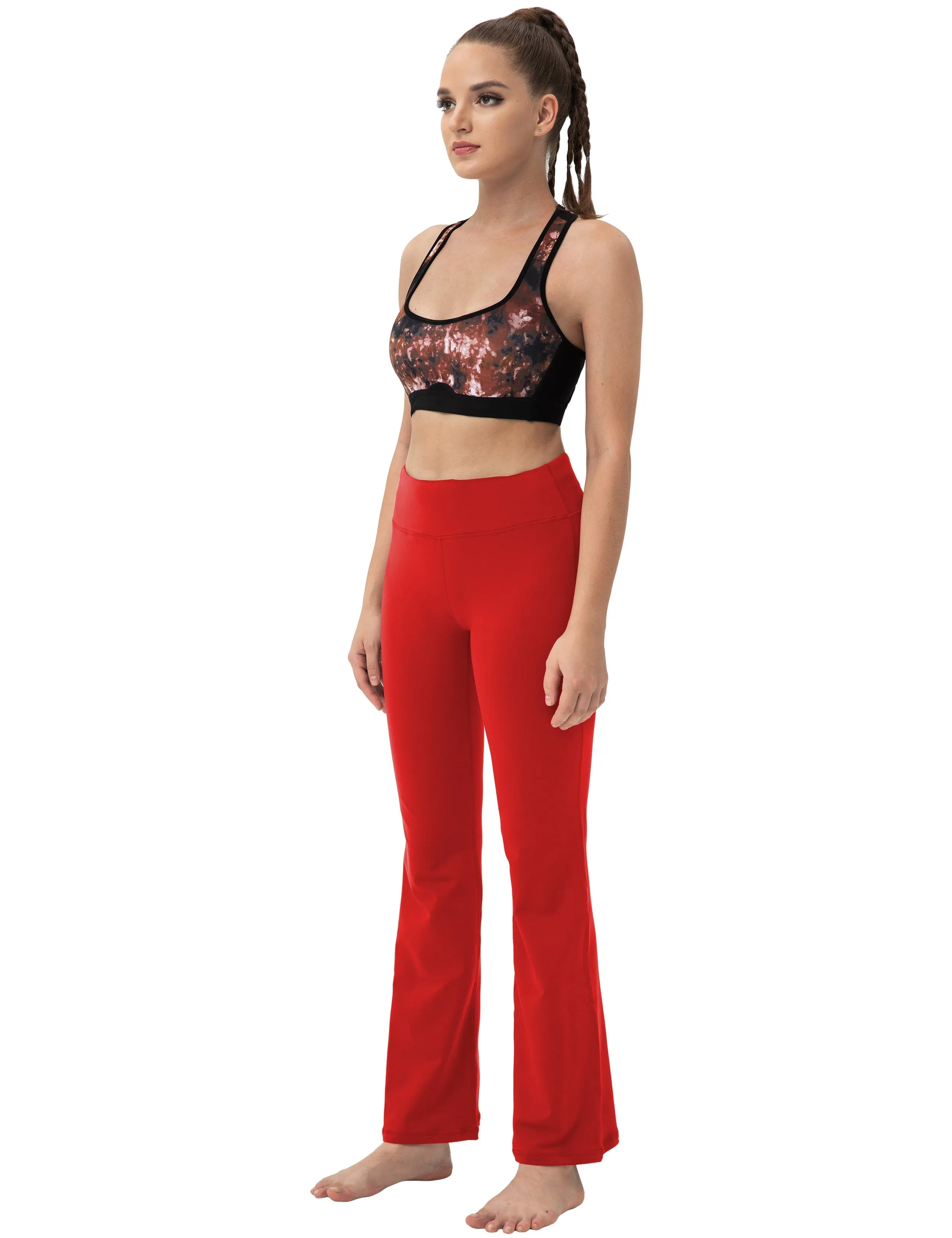 29" 31" 33" 35" 37"  Back Pockets Bootcut Leggings scarlet_yogastudio