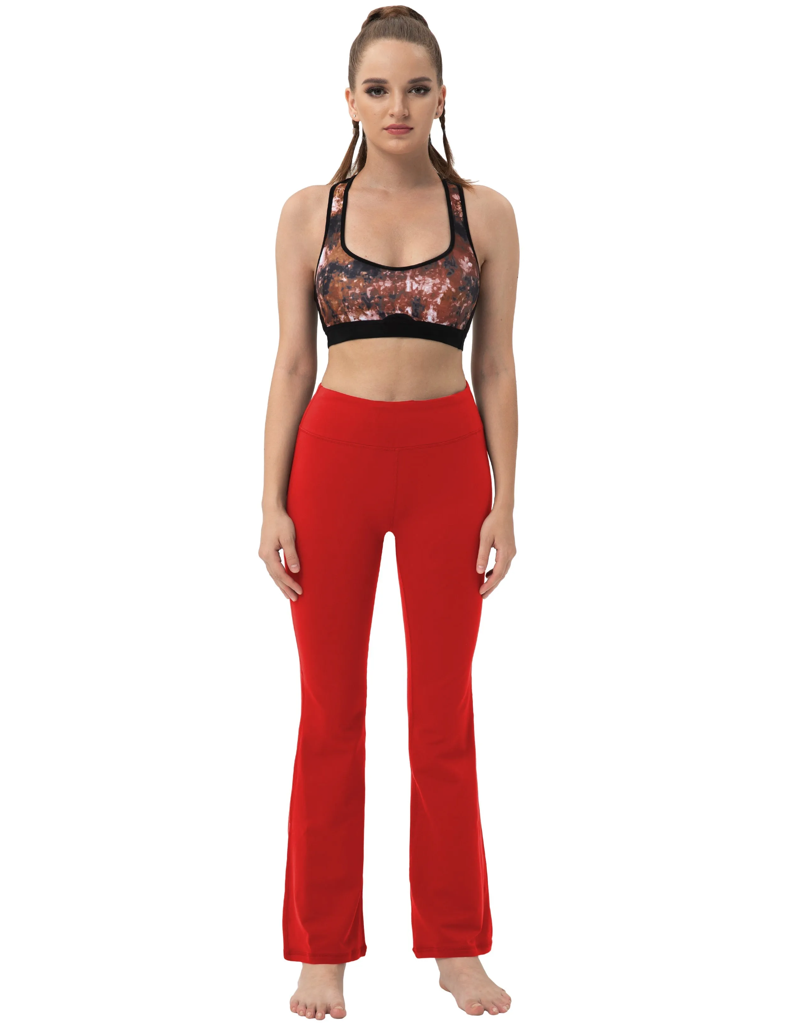 29" 31" 33" 35" 37"  Back Pockets Bootcut Leggings scarlet_yogastudio