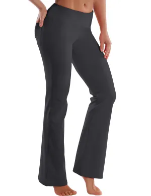 29" 31" 33" 35" 37"  Back Pockets Bootcut Leggings shadowcharcoal_Tall Size