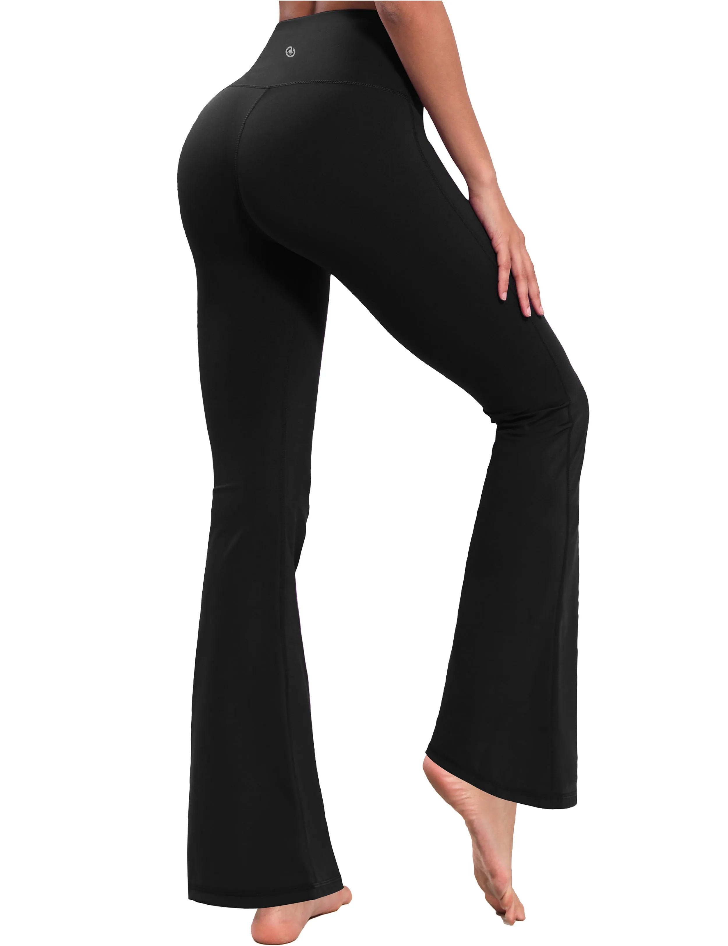 29" 31" 33" 35" 37" High Waist Bootcut Leggings Black ins_Pilates