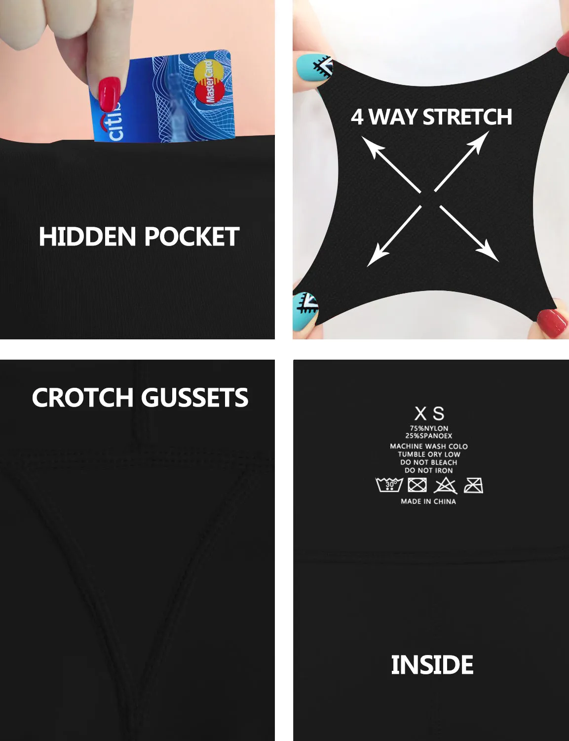 29" 31" 33" 35" 37" High Waist Bootcut Leggings Black_Gym