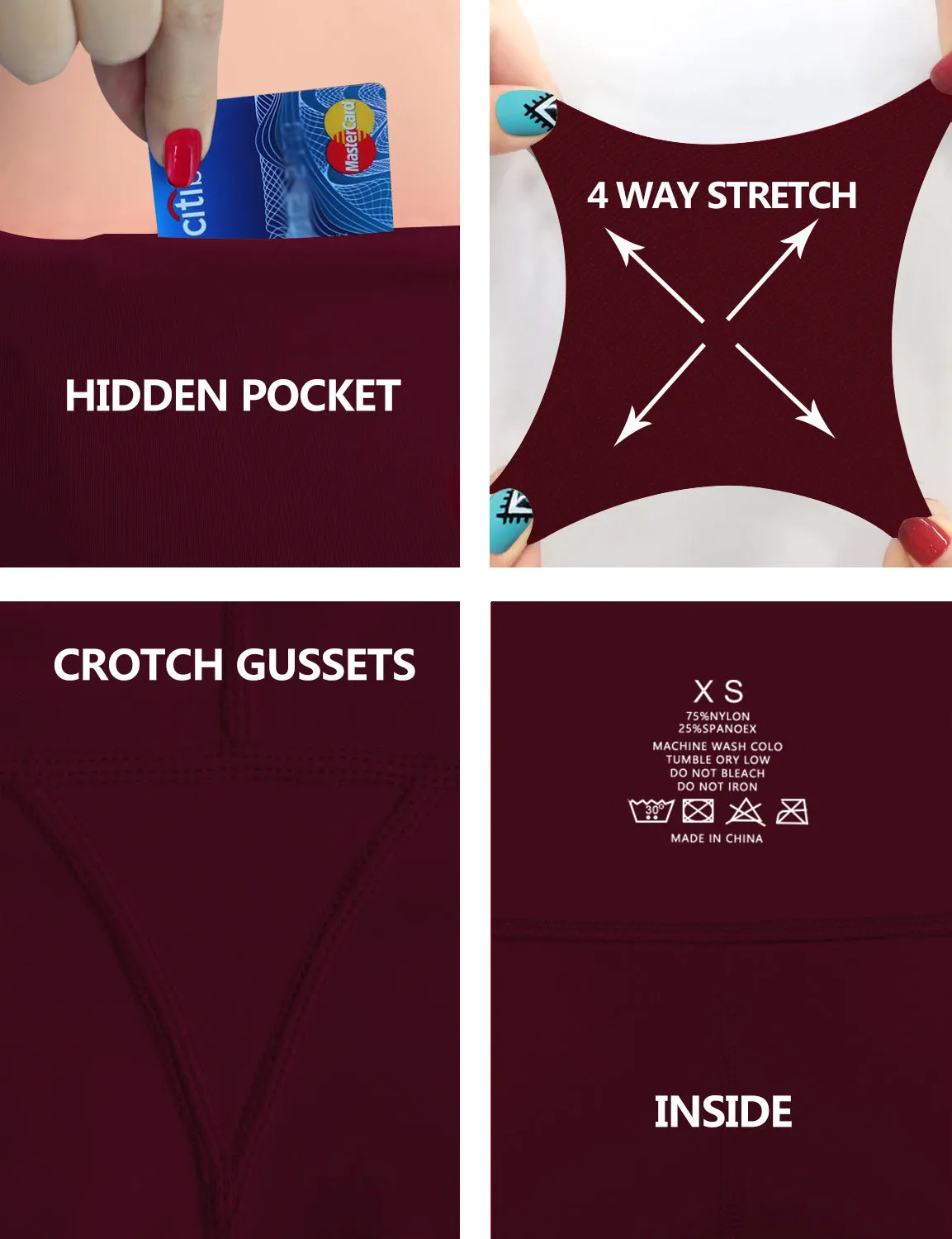 29" 31" 33" 35" 37" High Waist Bootcut Leggings Cherryred_yogastudio