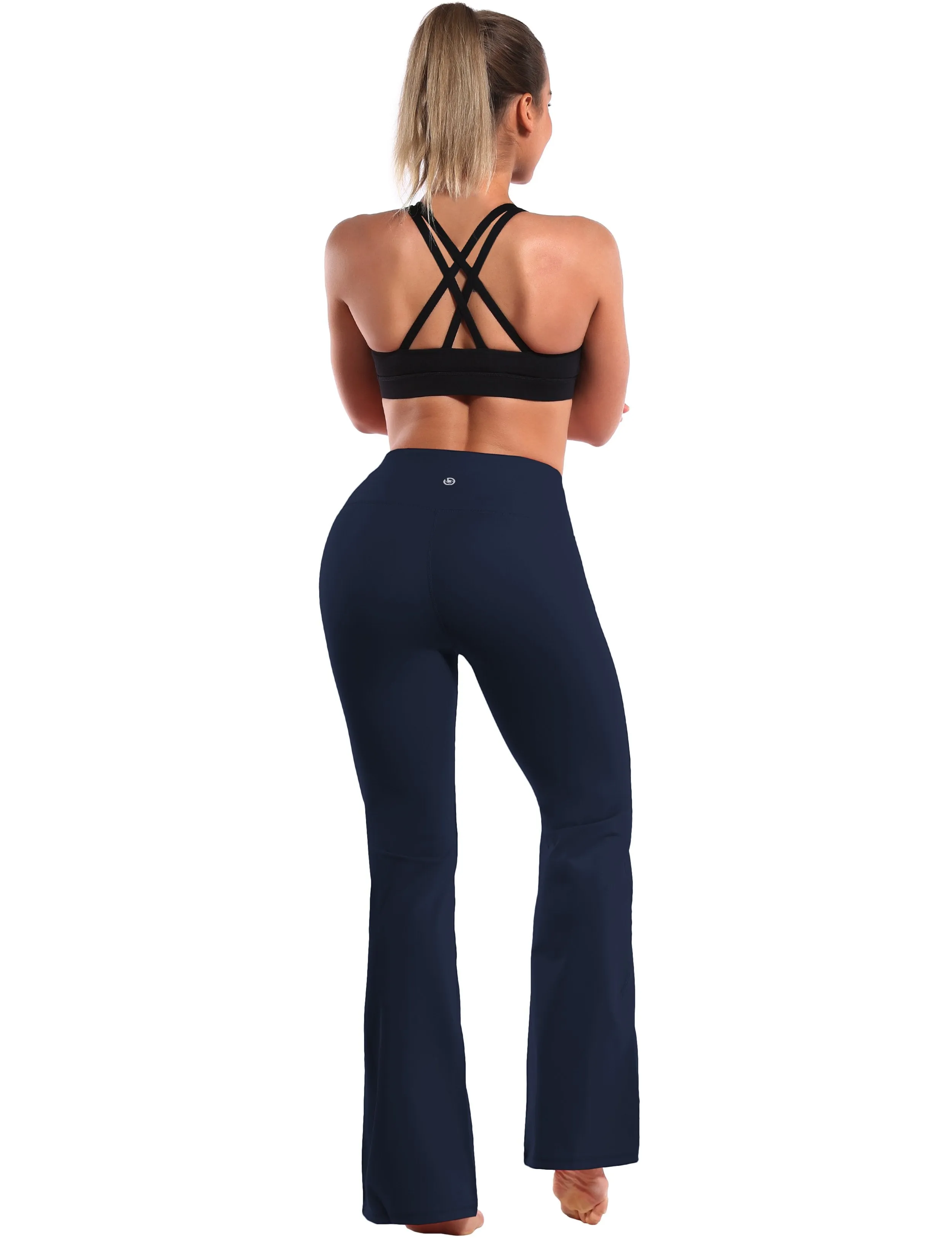 29" 31" 33" 35" 37" High Waist Bootcut Leggings Darknavy ins_yogastudio