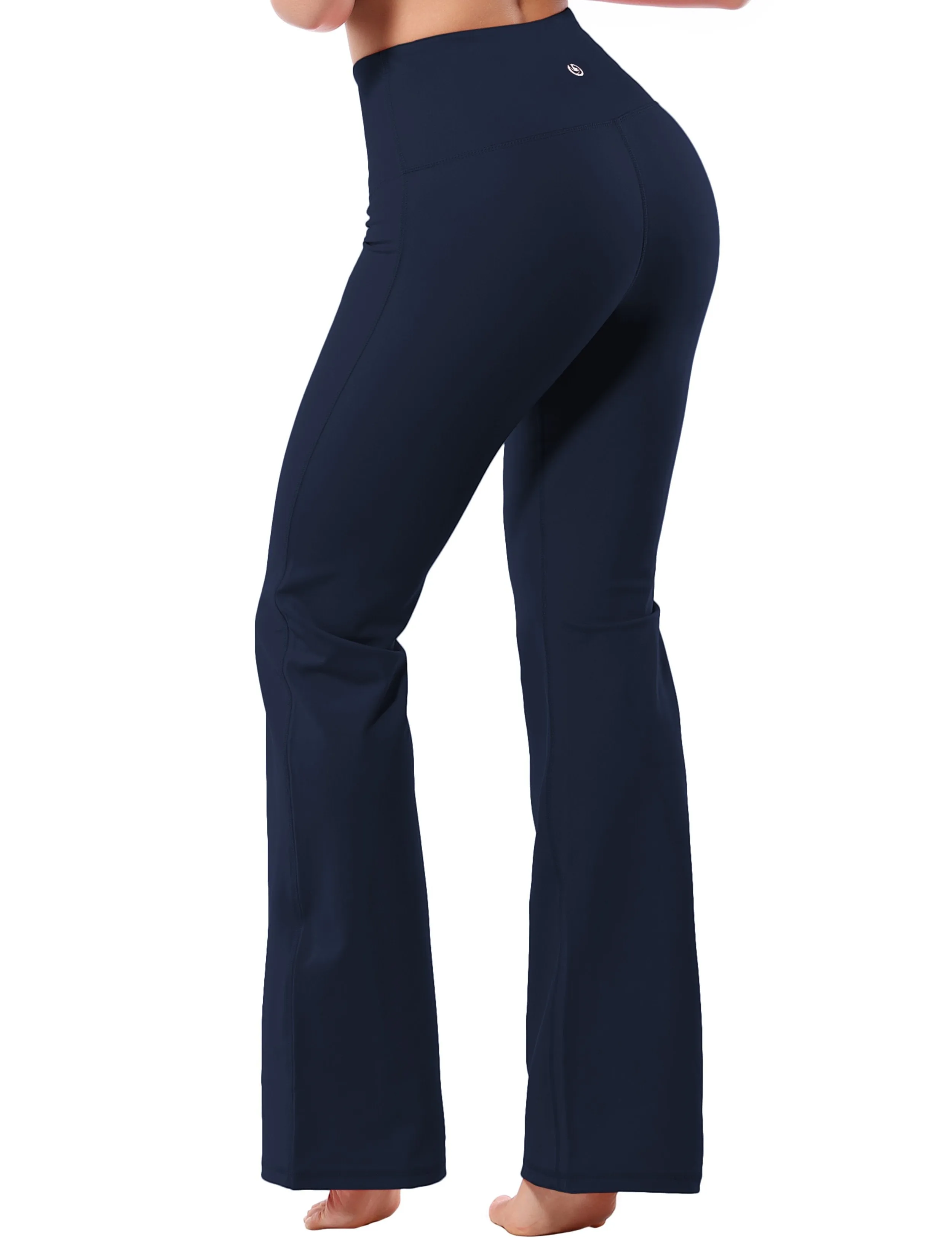 29" 31" 33" 35" 37" High Waist Bootcut Leggings Darknavy ins_yogastudio