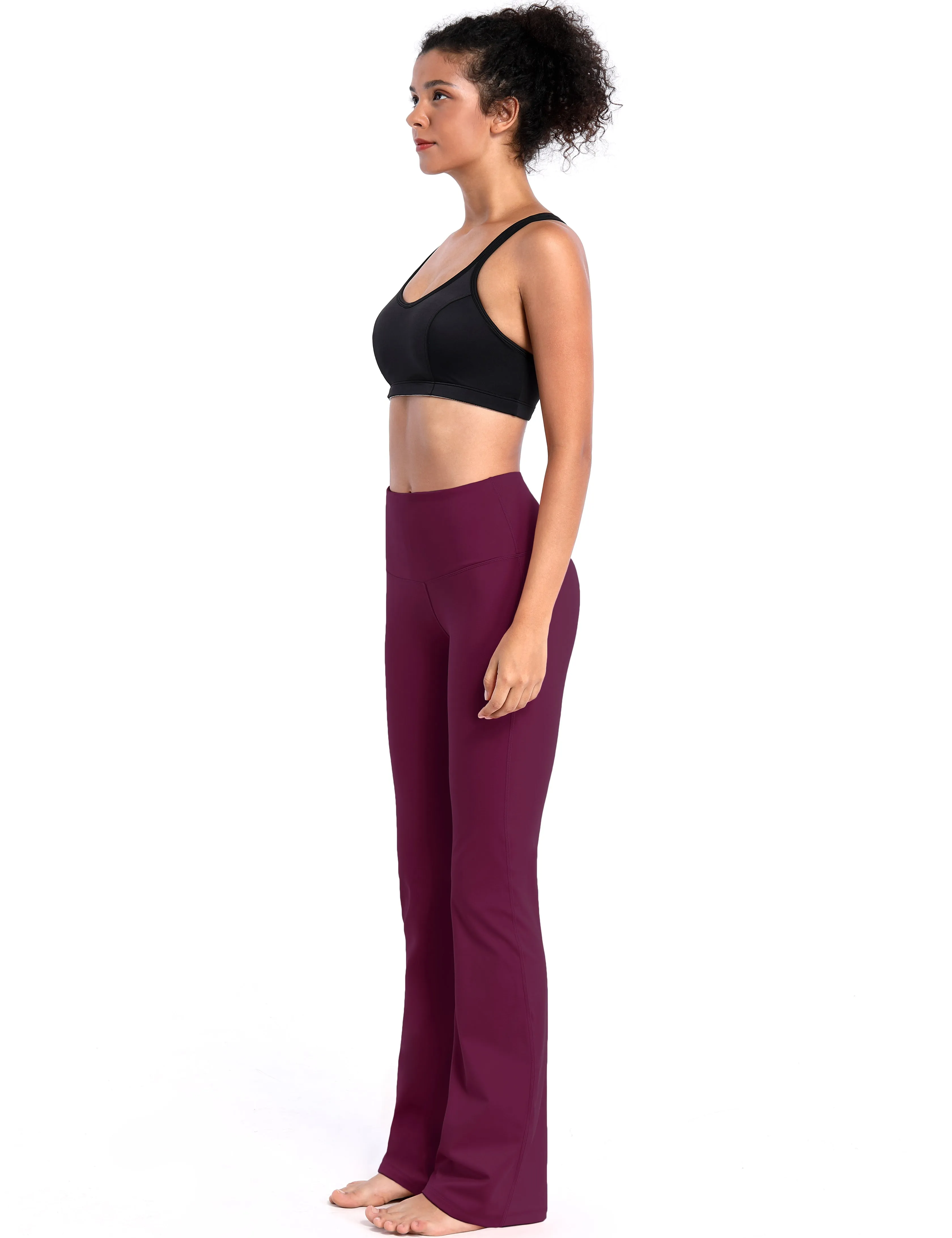 29" 31" 33" 35" 37" High Waist Bootcut Leggings Grapevine_Plus Size