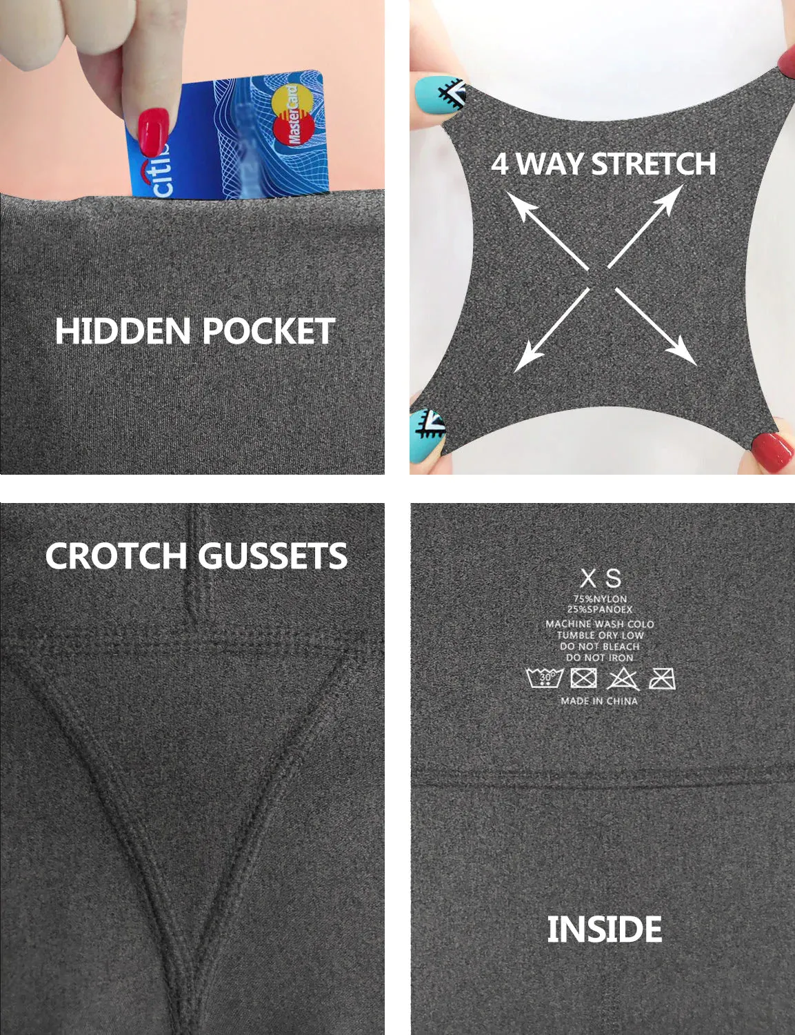 29" 31" 33" 35" 37" High Waist Bootcut Leggings heathercharcoal_yogastudio