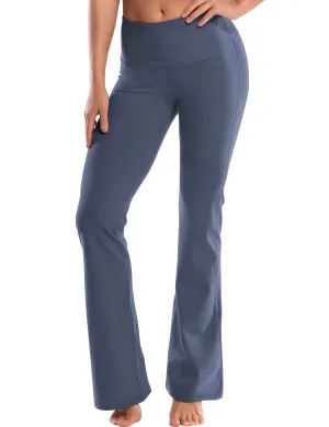 29" 31" 33" 35" 37" High Waist Bootcut Leggings heathernavy_yogastudio