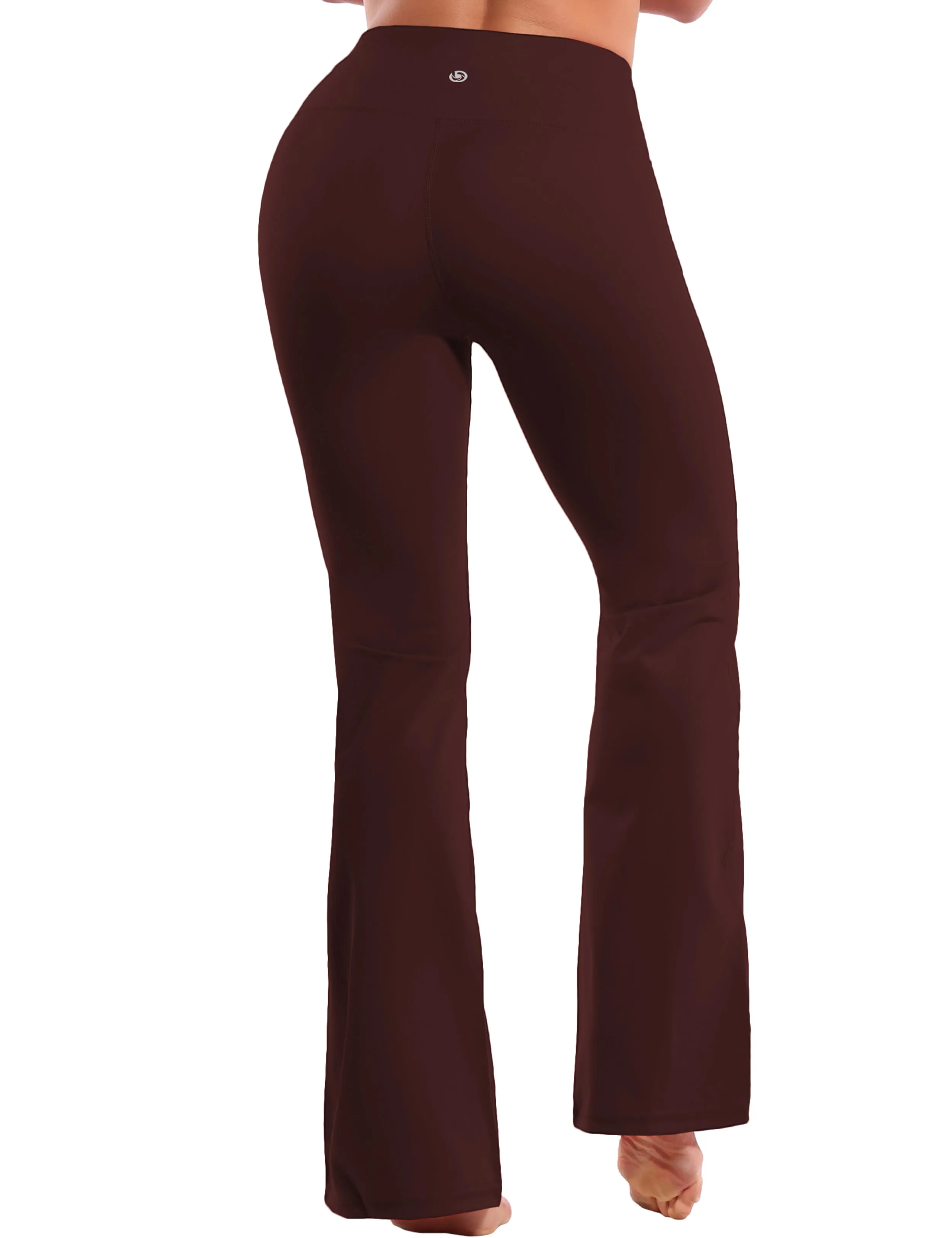 29" 31" 33" 35" 37" High Waist Bootcut Leggings Mahoganymaroon_Biking