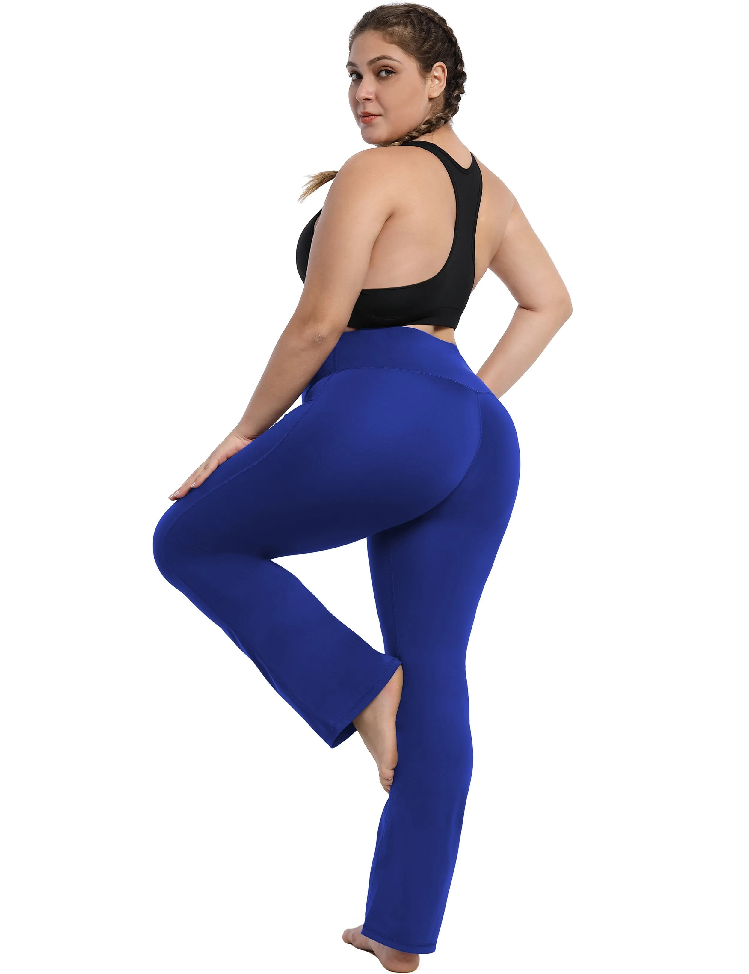 29" 31" 33" 35" 37" High Waist Bootcut Leggings Navy ins_Tall Size
