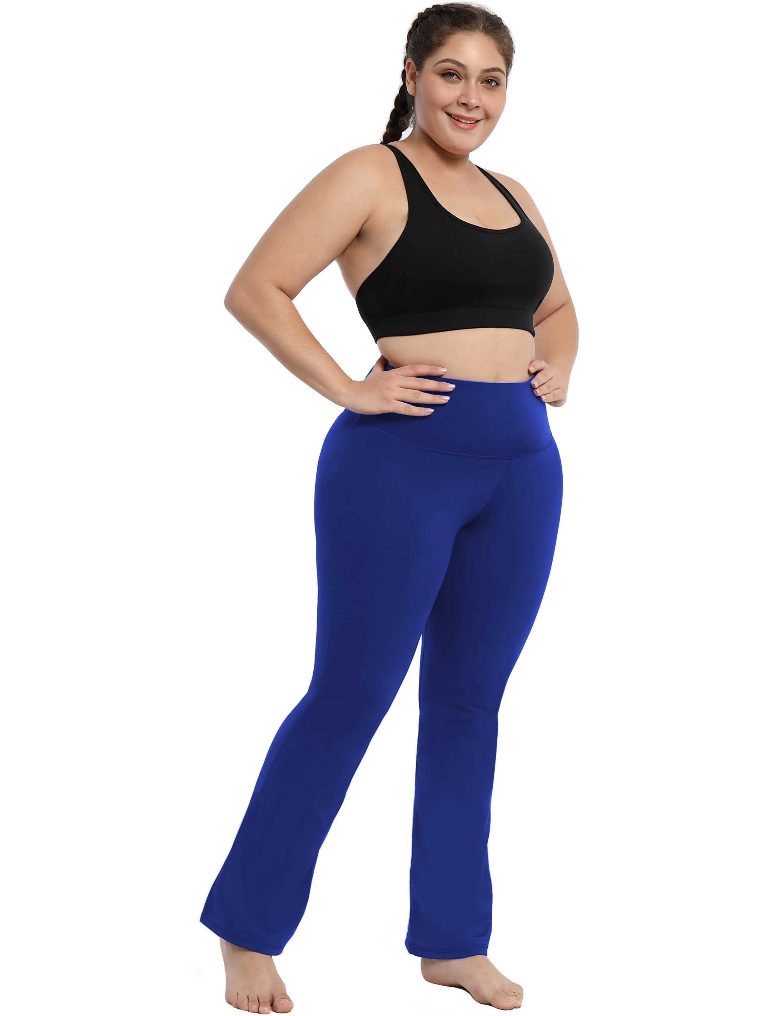 29" 31" 33" 35" 37" High Waist Bootcut Leggings Navy ins_Tall Size