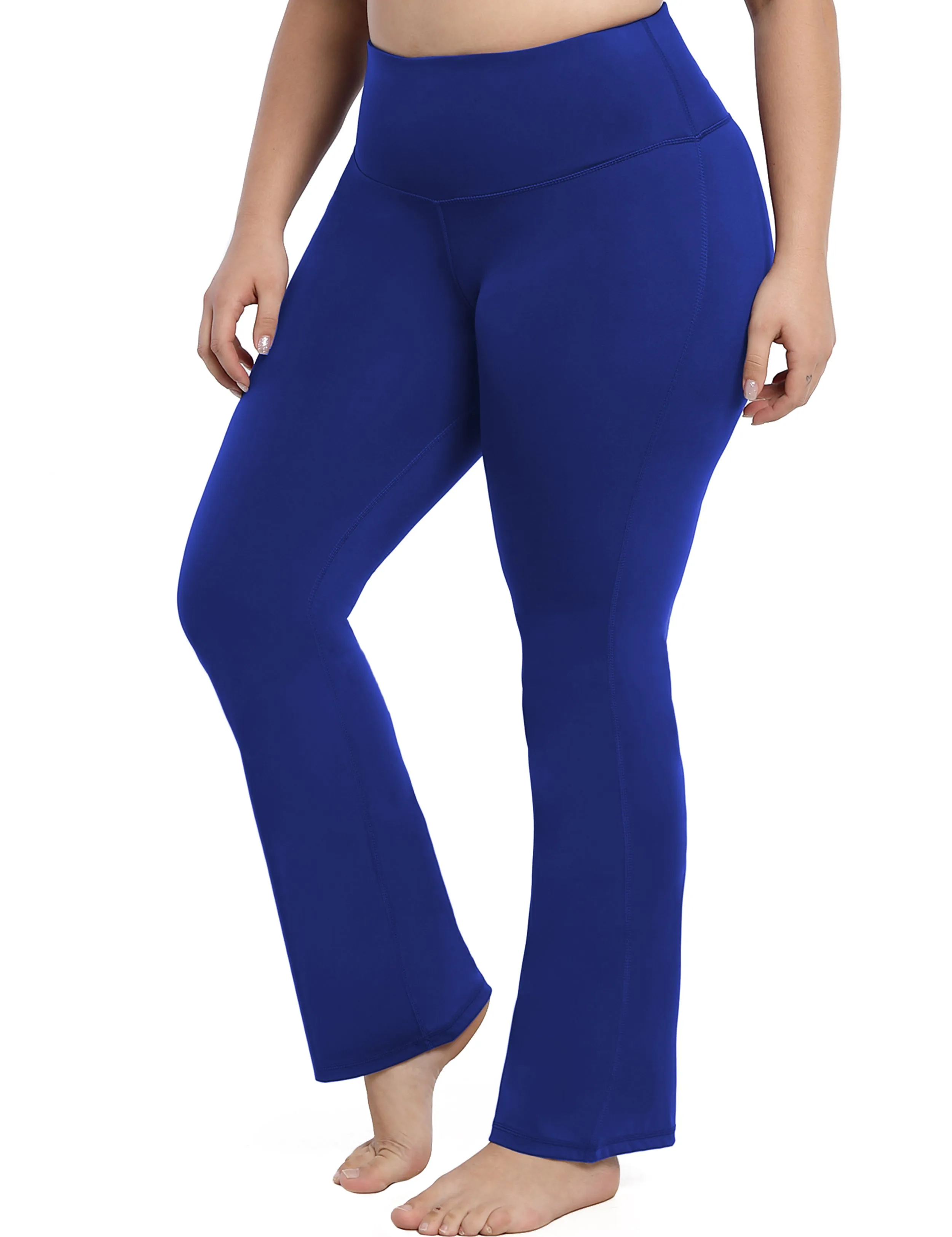 29" 31" 33" 35" 37" High Waist Bootcut Leggings Navy_Golf