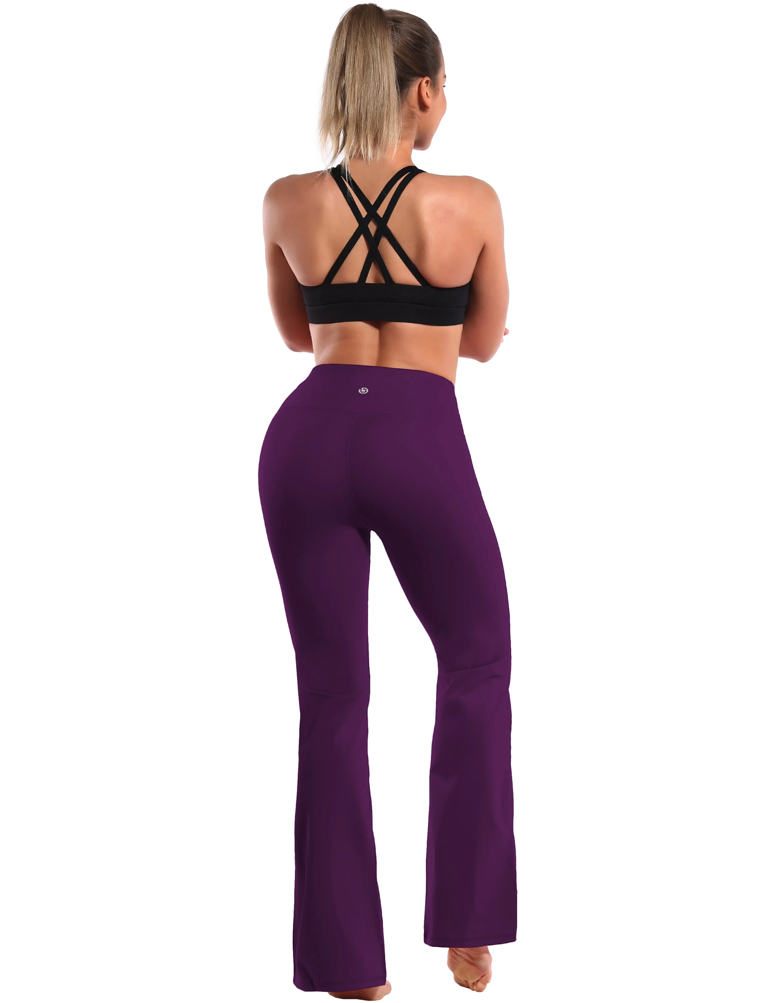 29" 31" 33" 35" 37" High Waist Bootcut Leggings Plum_yogastudio
