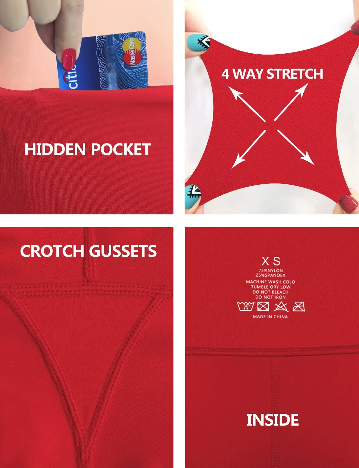29" 31" 33" 35" 37" High Waist Bootcut Leggings Scarlet ins_Gym