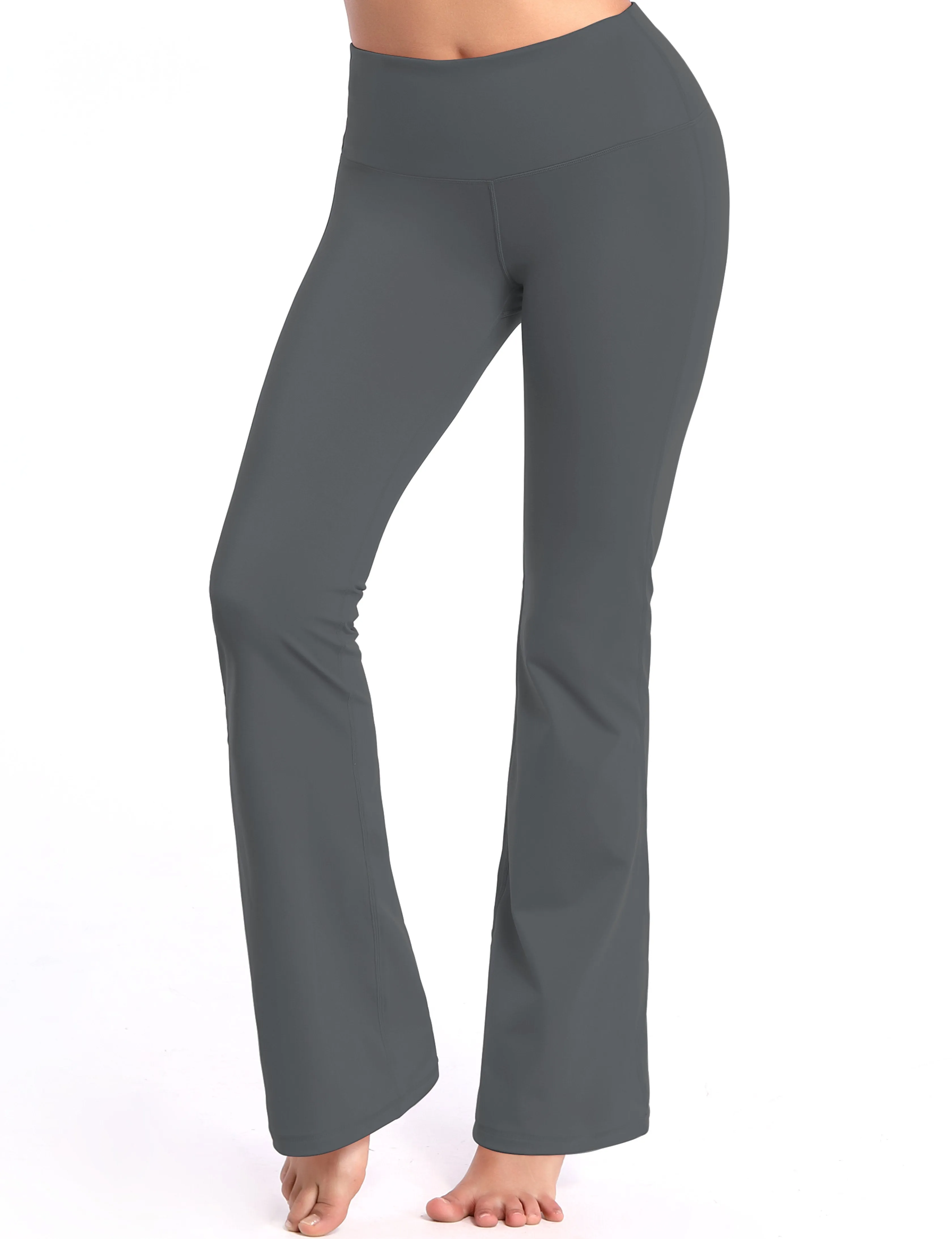 29" 31" 33" 35" 37" High Waist Bootcut Leggings Shadowcharcoal ins_Tall Size