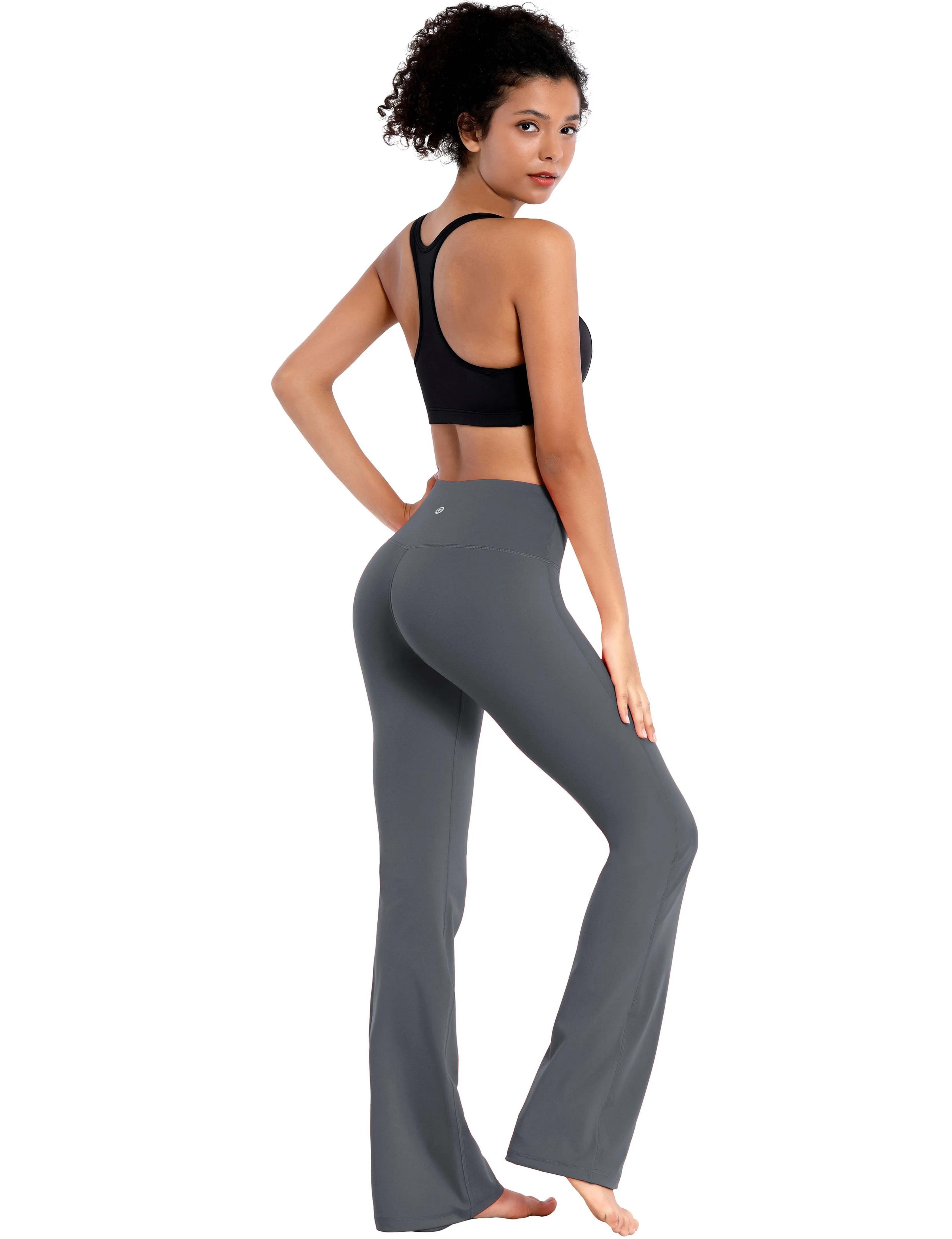 29" 31" 33" 35" 37" High Waist Bootcut Leggings Shadowcharcoal ins_Tall Size