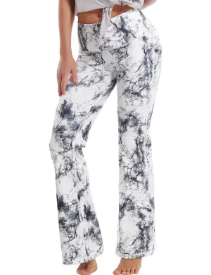 29" 31" 33" 35" 37" High Waist Printed Bootcut Leggings Arabescato_Pilates