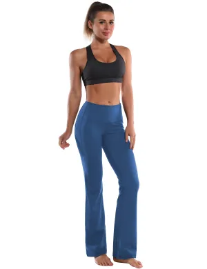 29" 31" 33" 35" 37"  Side Pockets Bootcut Leggings purplishblue_Gym