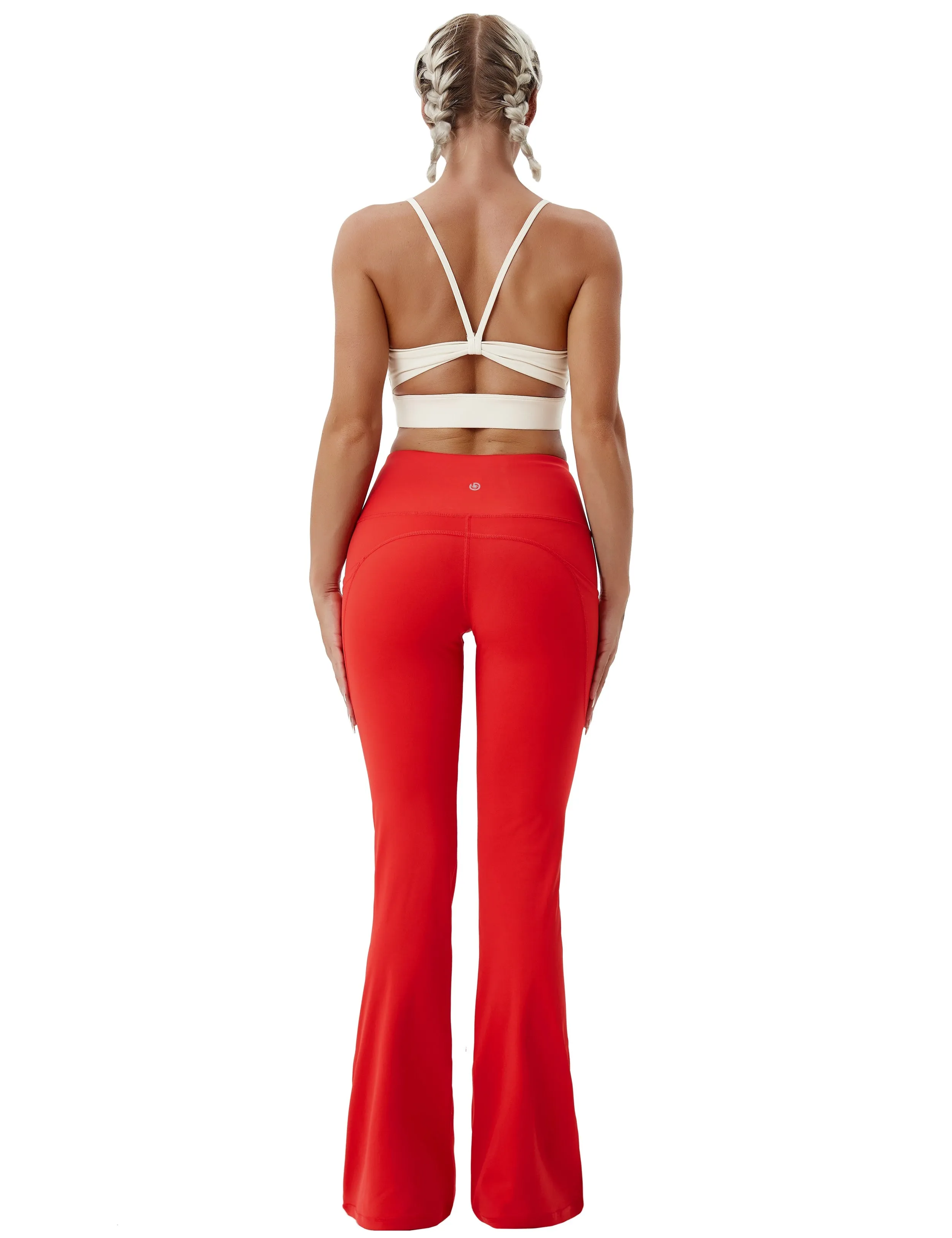 29" 31" 33" 35" 37"  Side Pockets Bootcut Leggings scarlet_yogastudio
