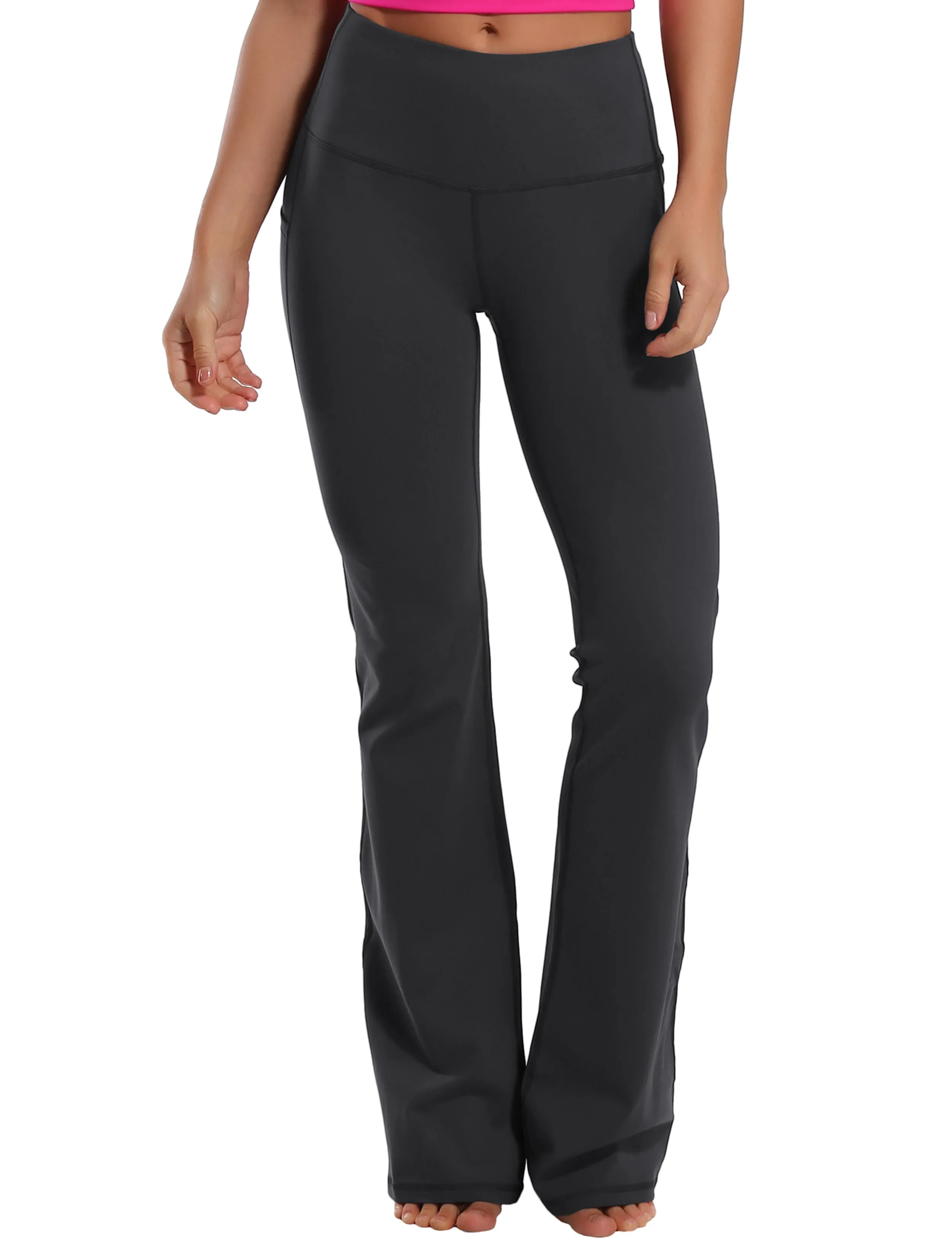 29" 31" 33" 35" 37"  Side Pockets Bootcut Leggings shadowcharcoal_Tall Size