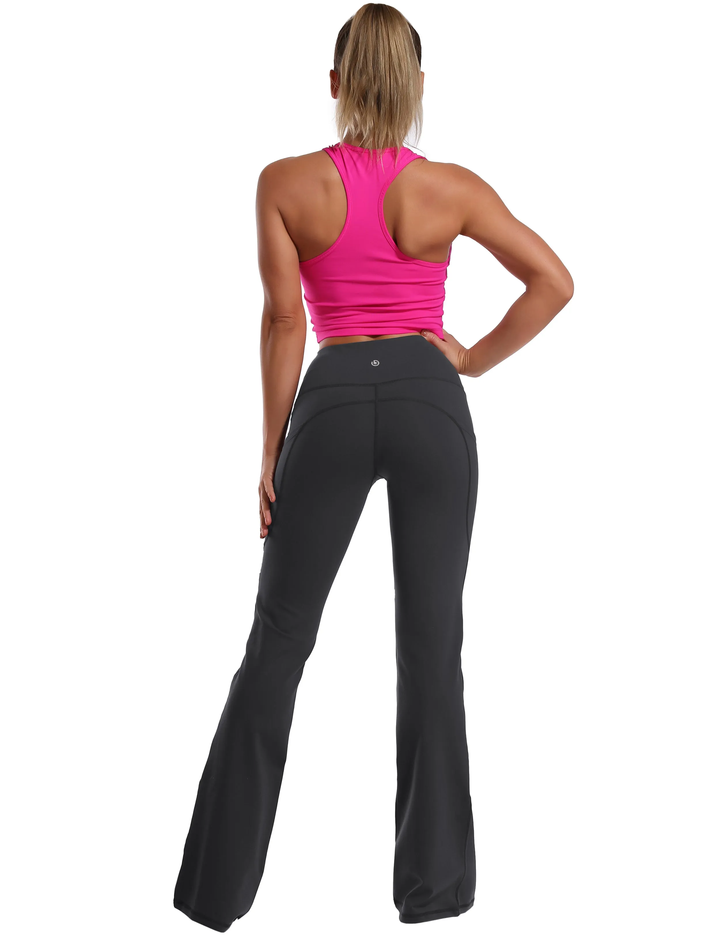 29" 31" 33" 35" 37"  Side Pockets Bootcut Leggings shadowcharcoal_Tall Size