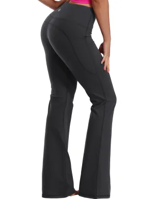 29" 31" 33" 35" 37"  Side Pockets Bootcut Leggings shadowcharcoal_Tall Size
