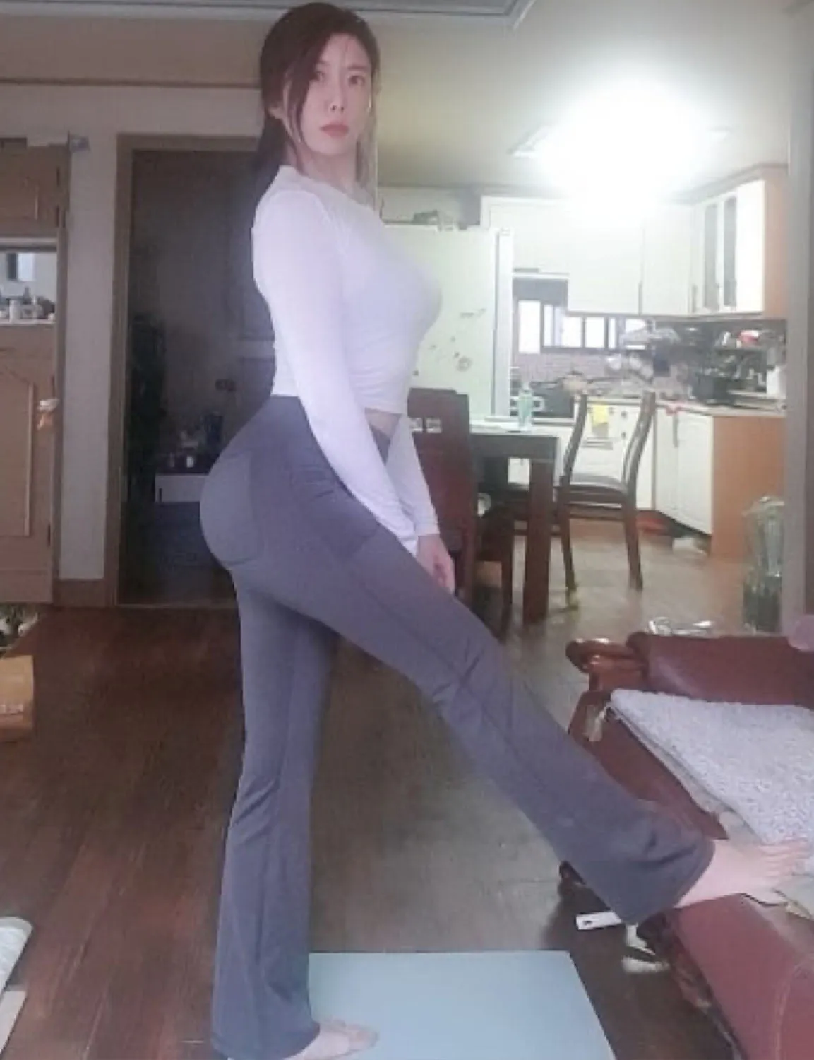 29" 31" 33" 35" Bootcut Leggings with Pockets black ins_Tall Size
