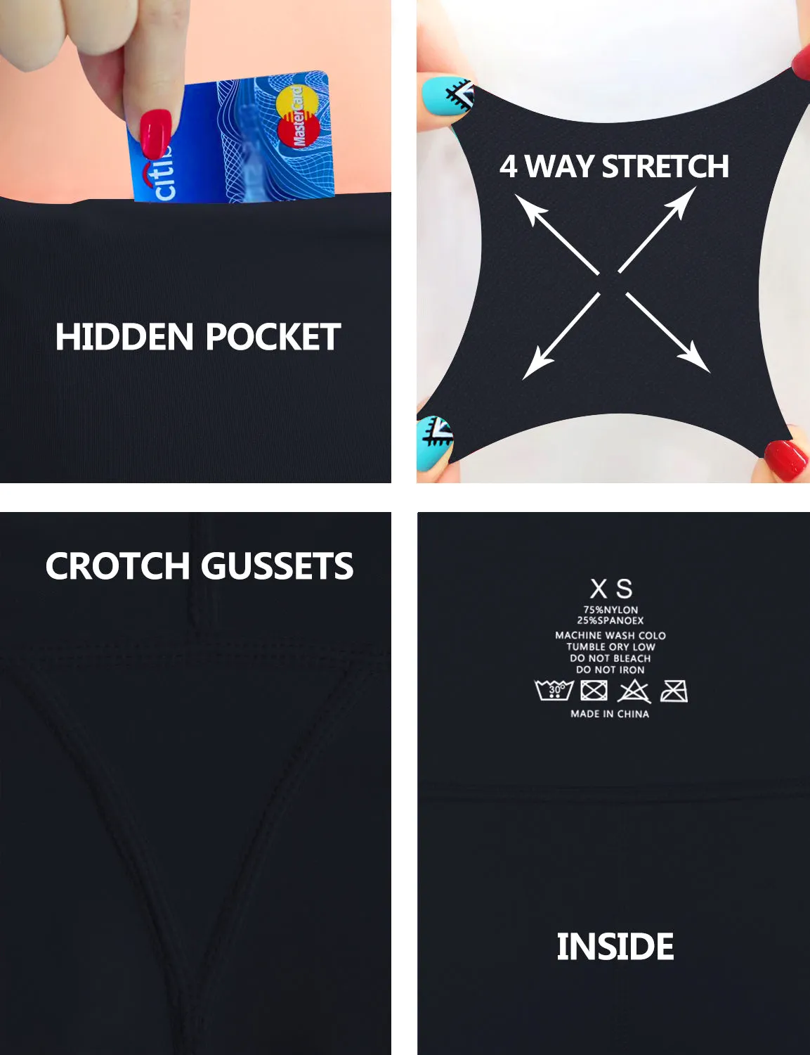 29" 31" 33" 35" Bootcut Leggings with Pockets darknavy_Gym