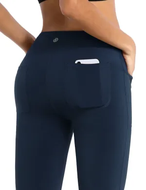 29" 31" 33" 35" Bootcut Leggings with Pockets darknavy_Gym