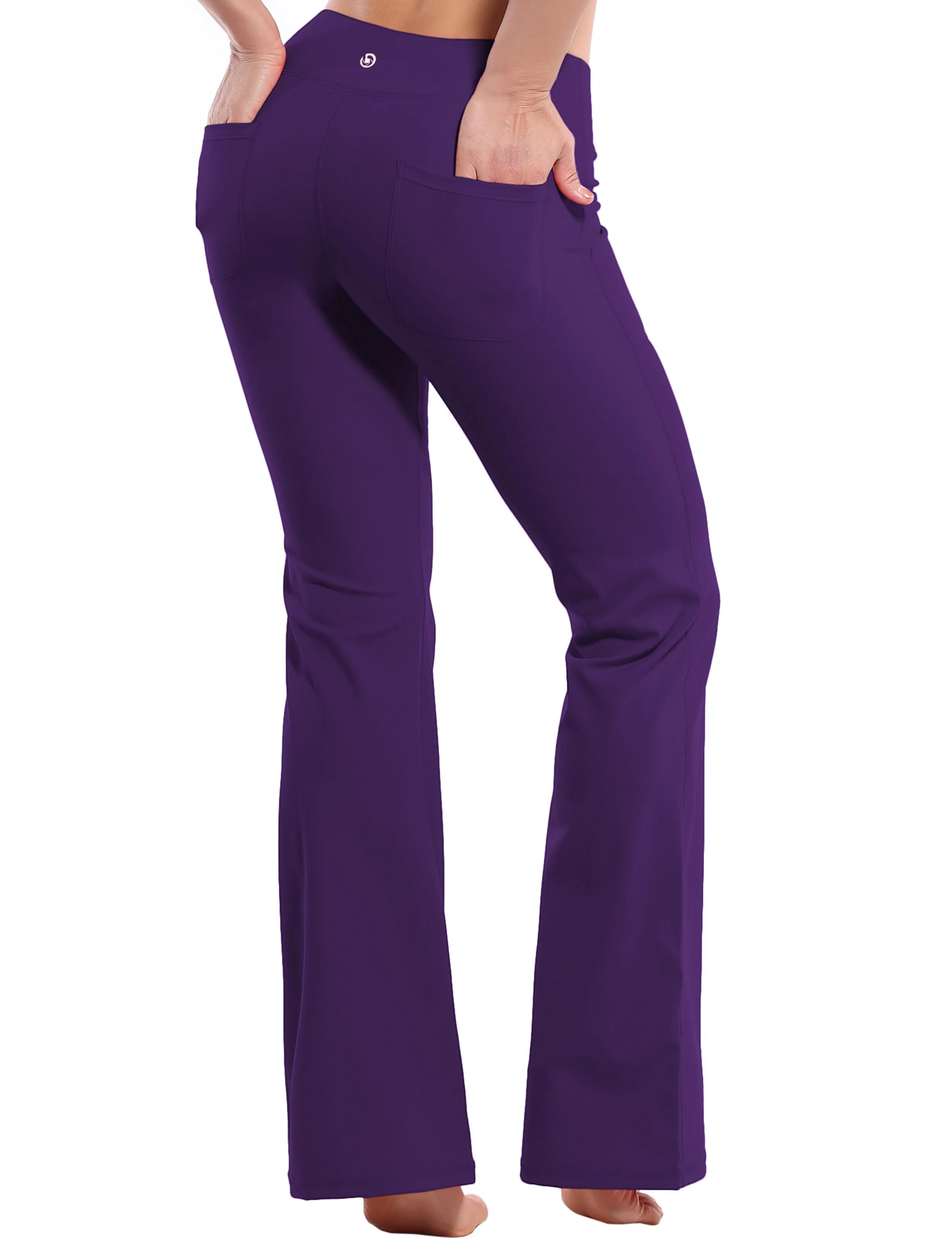 29" 31" 33" 35" Bootcut Leggings with Pockets eggplantpurple ins_Tall Size