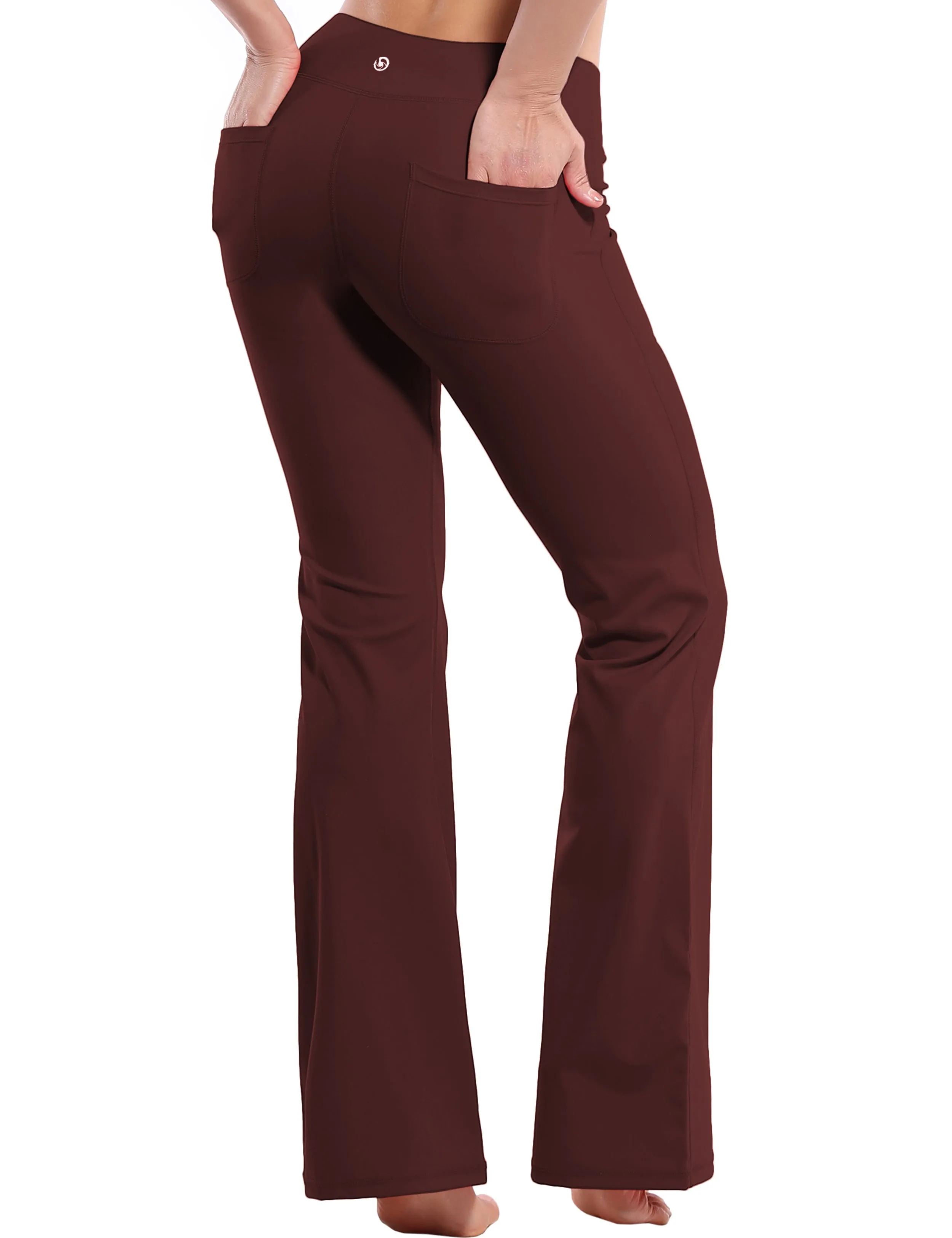 29" 31" 33" 35" Bootcut Leggings with Pockets mahoganymaroon ins_Tall Size