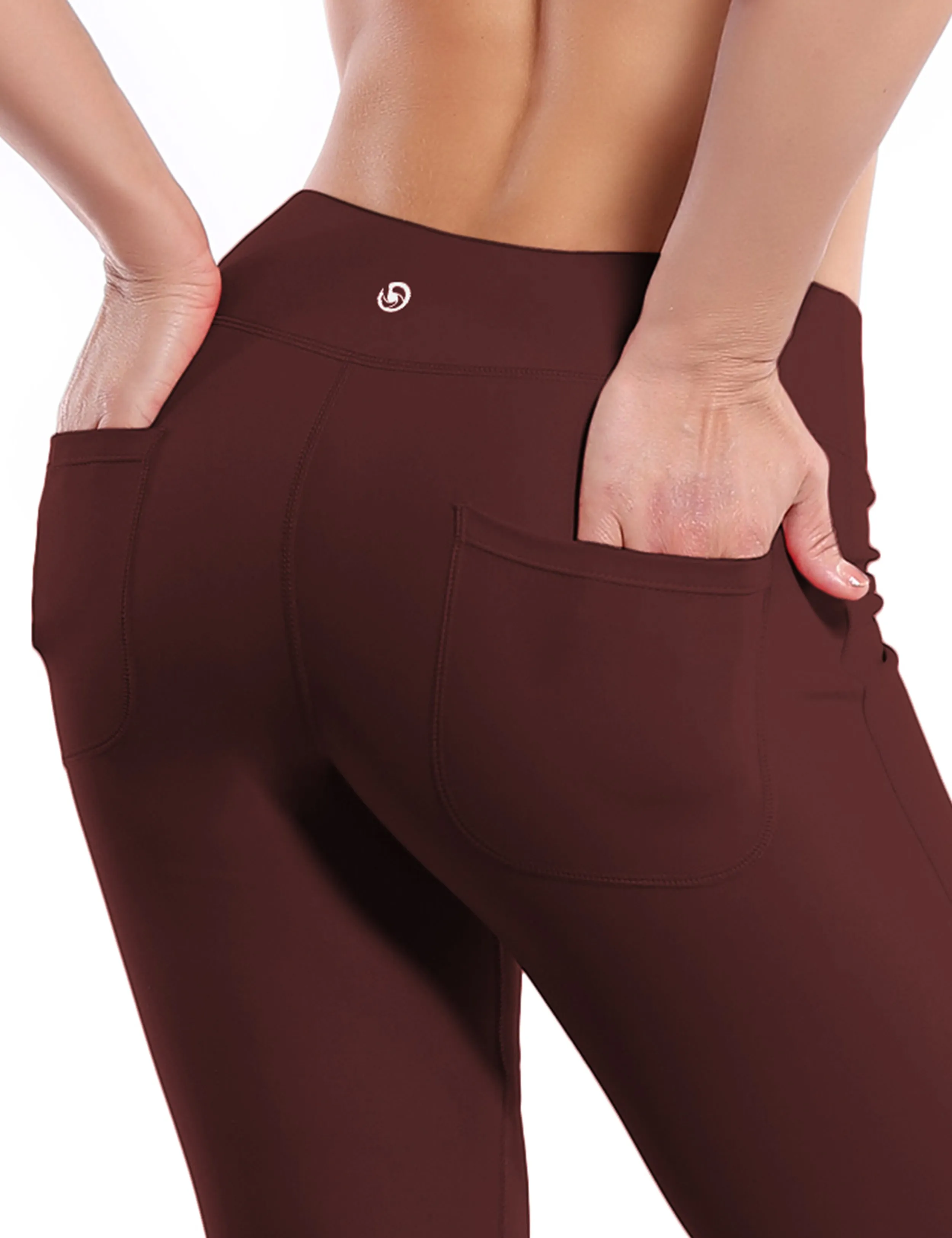 29" 31" 33" 35" Bootcut Leggings with Pockets mahoganymaroon_yogastudio